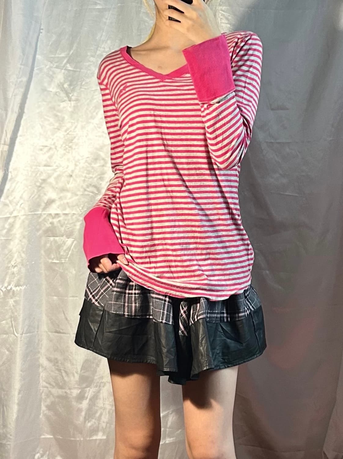 pink stripe gal sleeve 상품이미지1