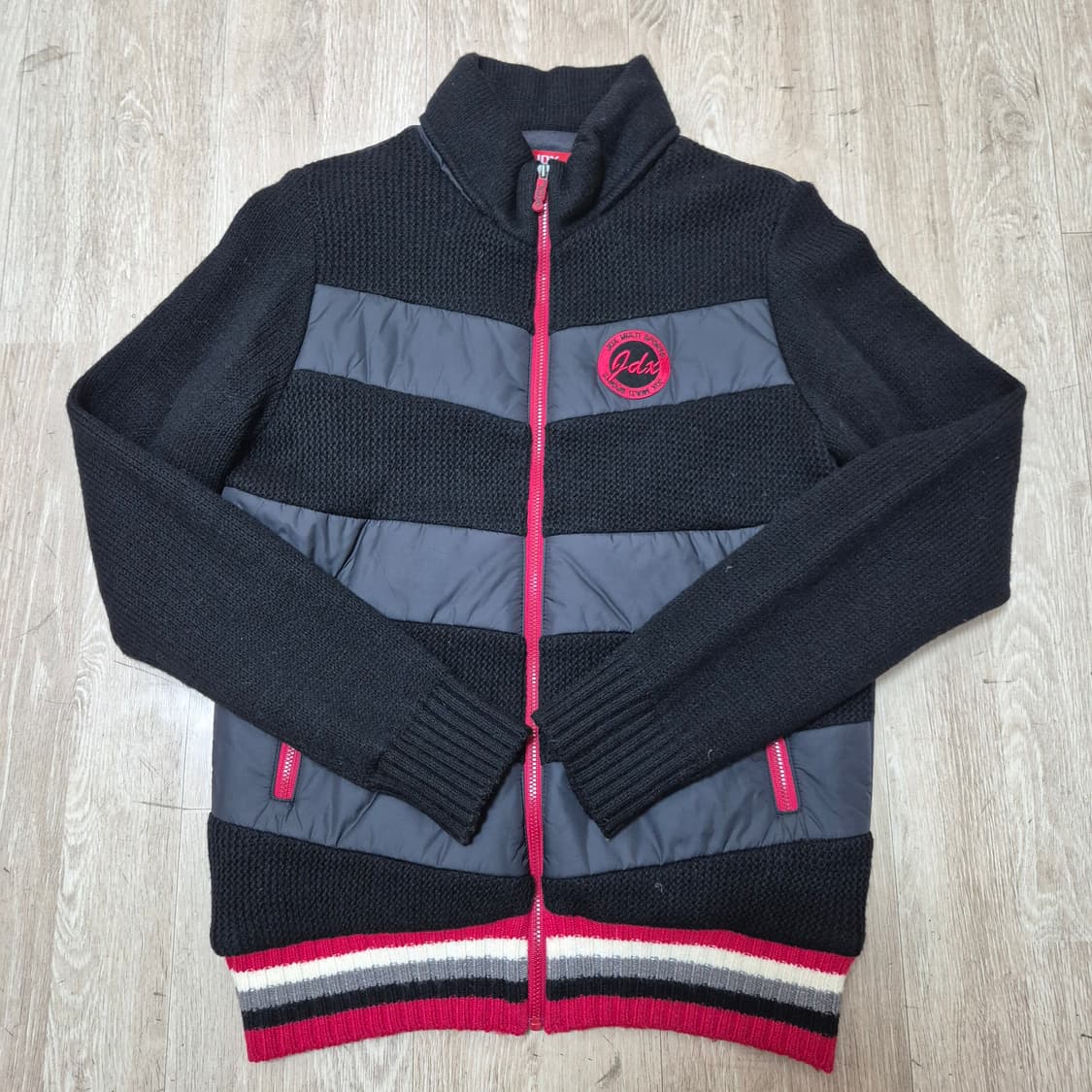 JDX 여성 골프웨어 자수로고 니트 자켓 상품이미지1