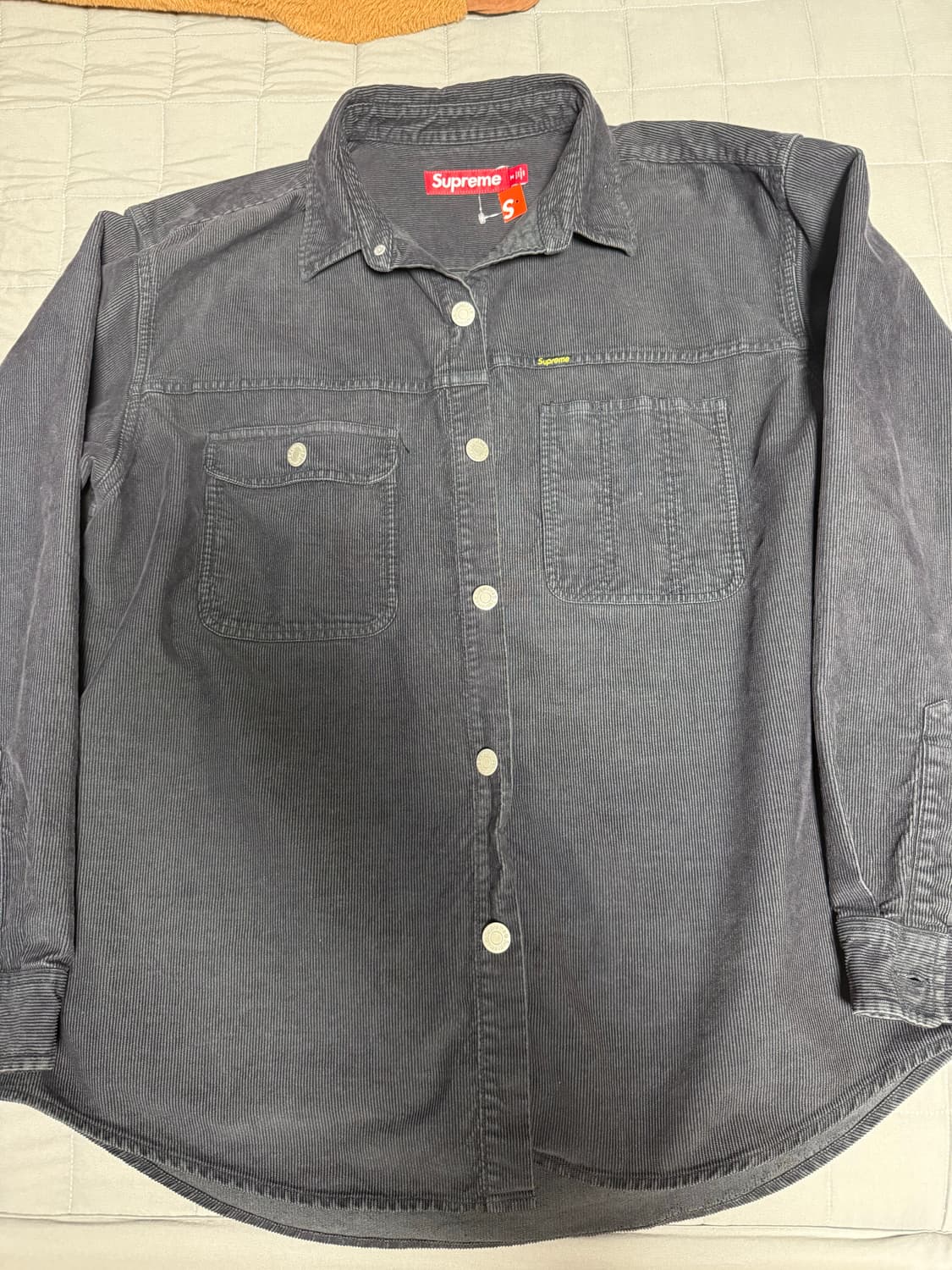 슈프림 코듀로이 셔츠 블랙 25ss 상품이미지2