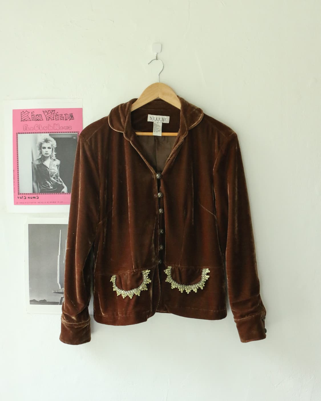 빈티지 브라운 벨벳 블레이저 자켓 상품이미지3