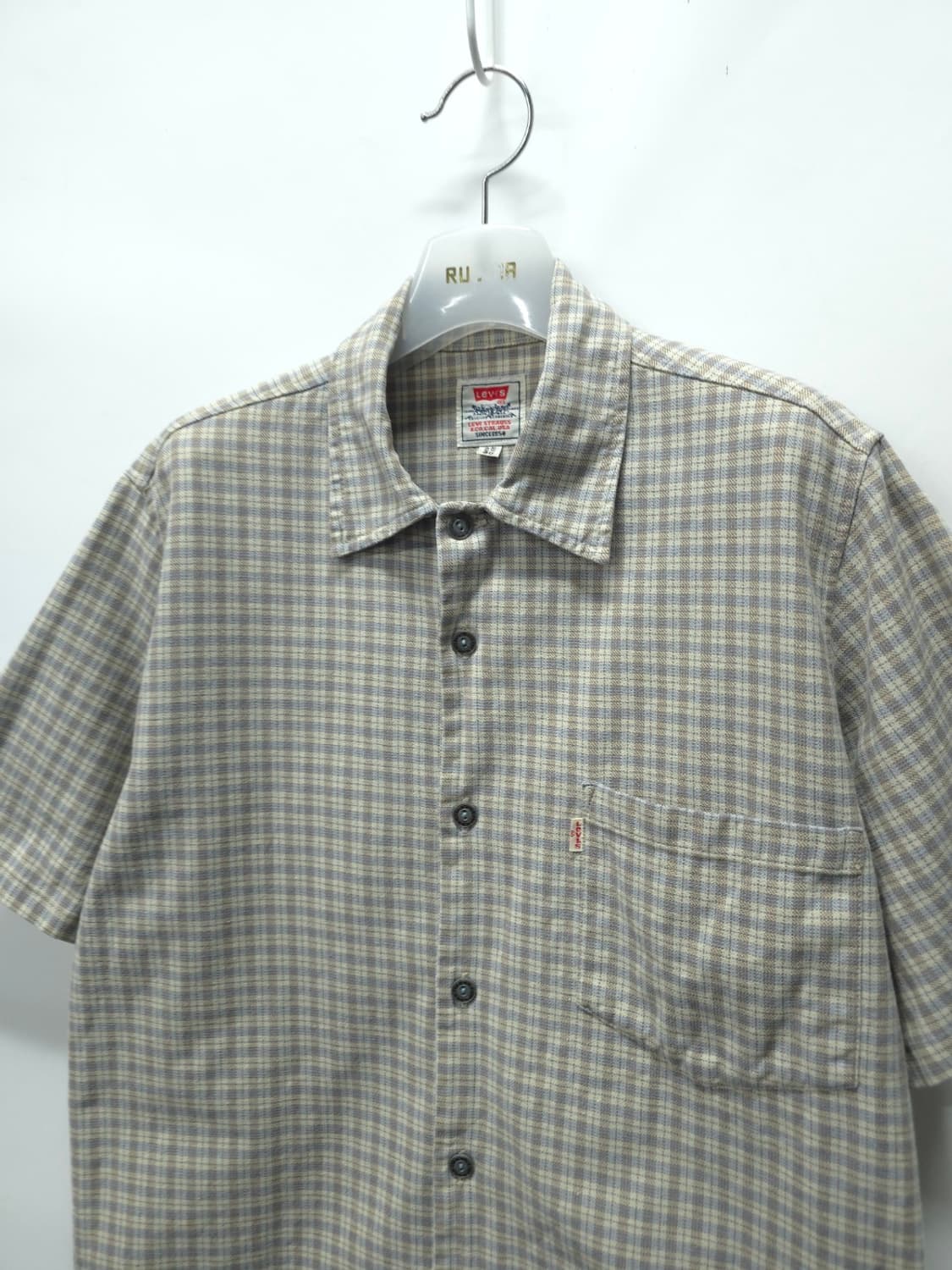 리바이스 90s 빈티지 화이트탭 체크 반팔 셔츠 (95100) 상품이미지3