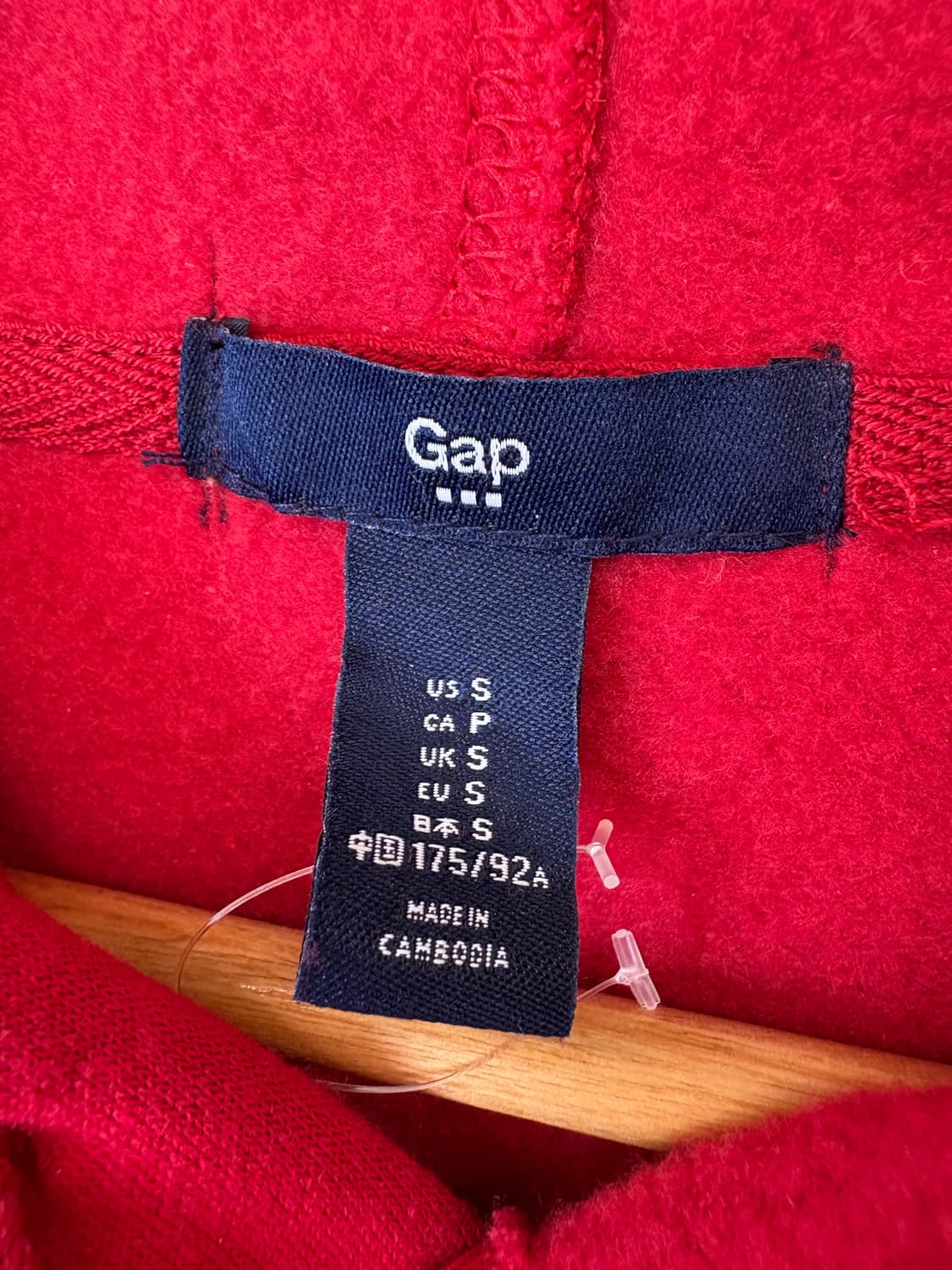 갭 GAP 레드 후드티 상품이미지6