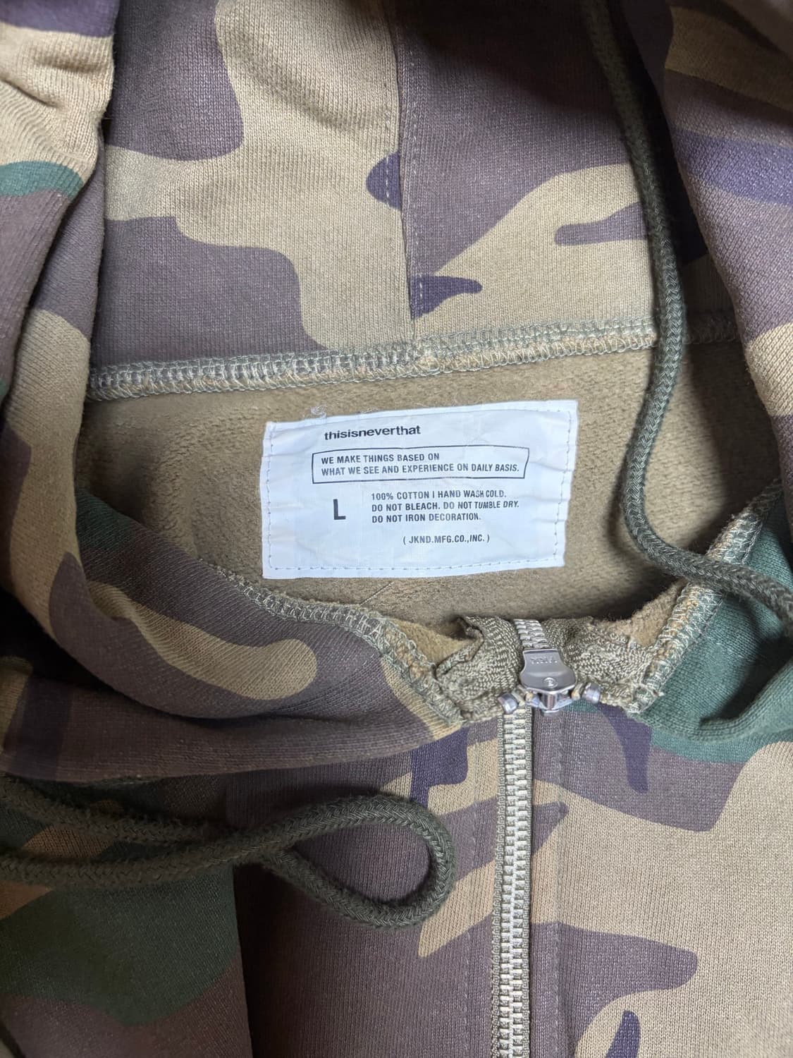 디스이즈네버댓 카모 후드집업 상품이미지3