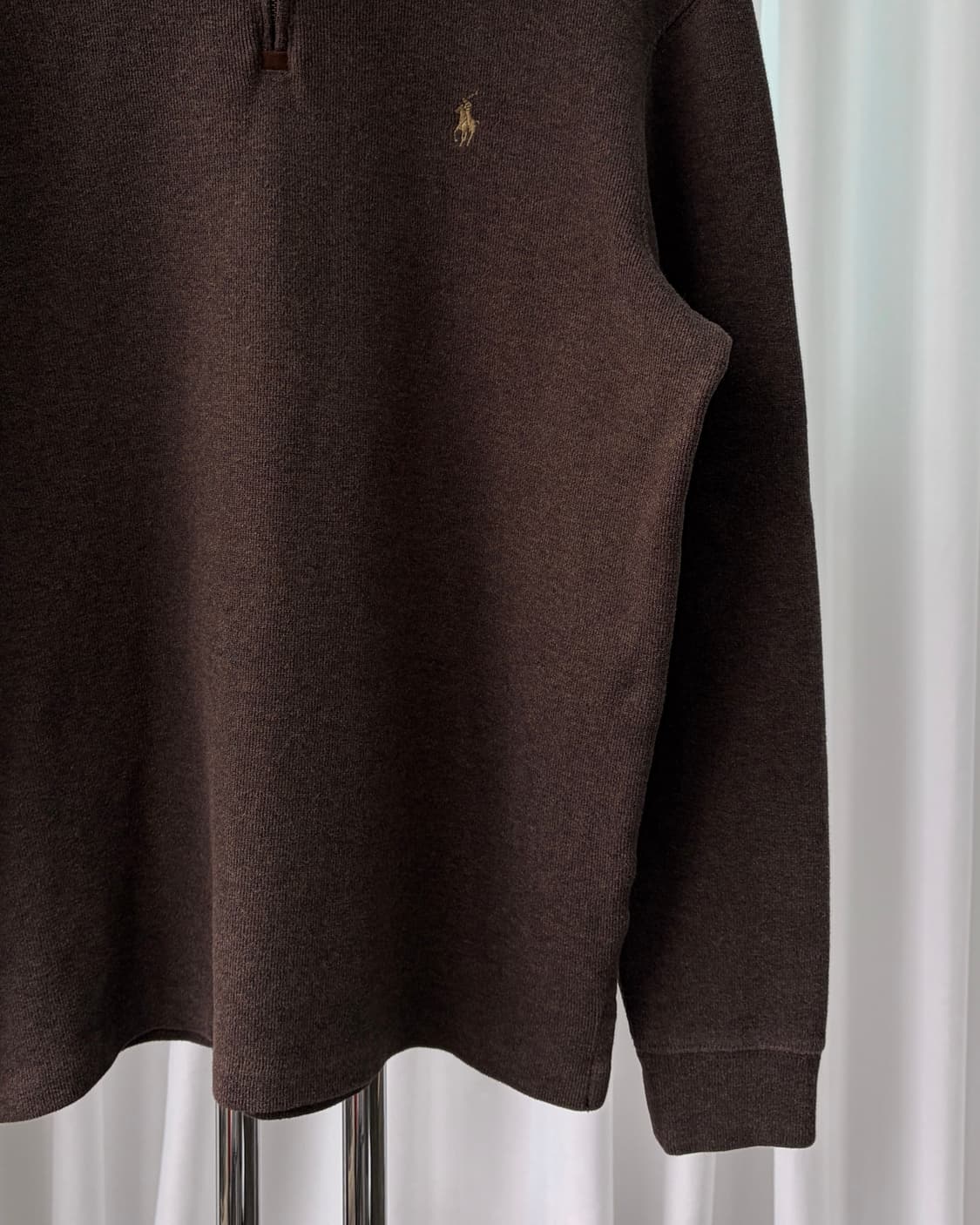 [M]폴로 랄프로렌 브라운 하프집업 코튼 니트 상품이미지5