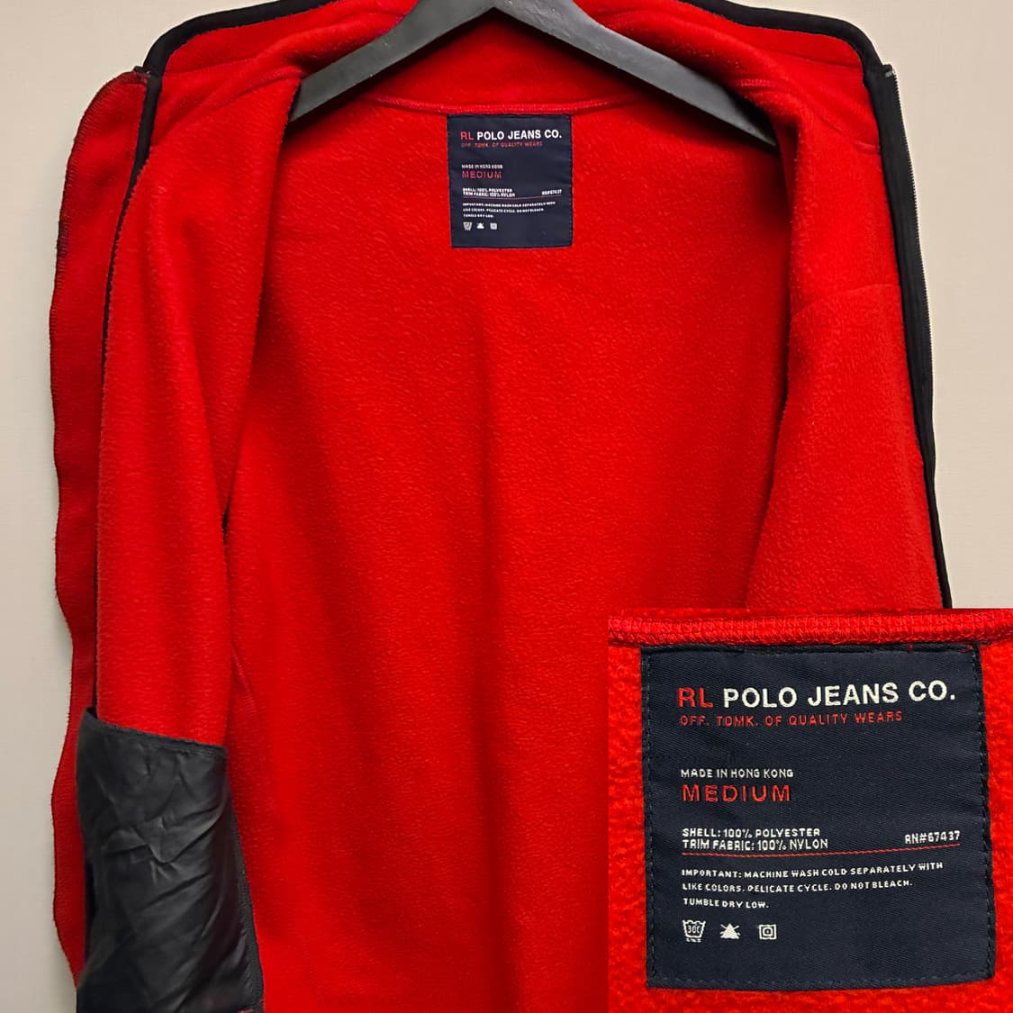 (M~L)00s POLO 폴로 진스컴퍼니 엘보 패치 플리스 후리스자켓 상품이미지8