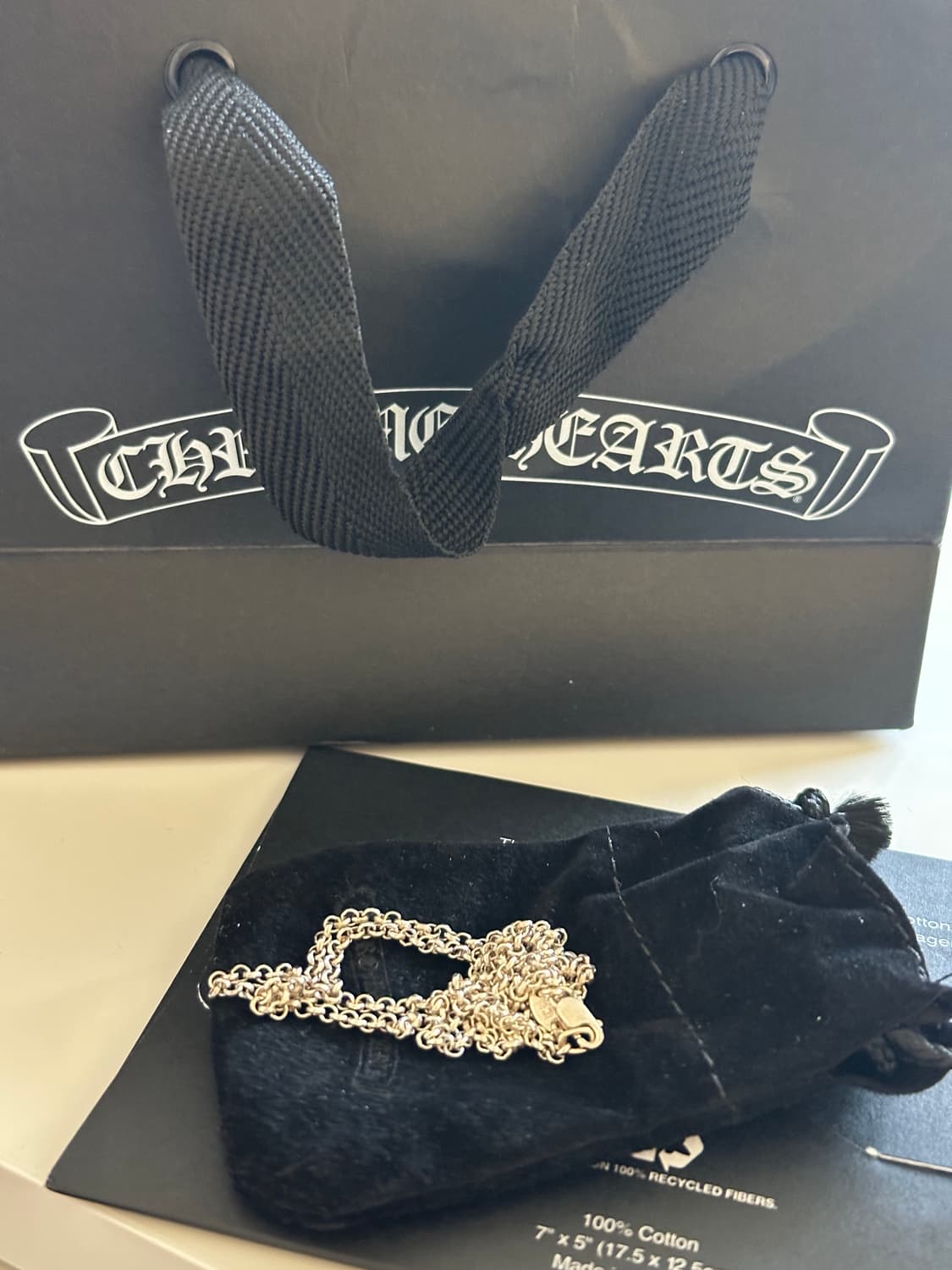 [24인치] 크롬하츠 실버 롤체인 새제품 상품이미지1