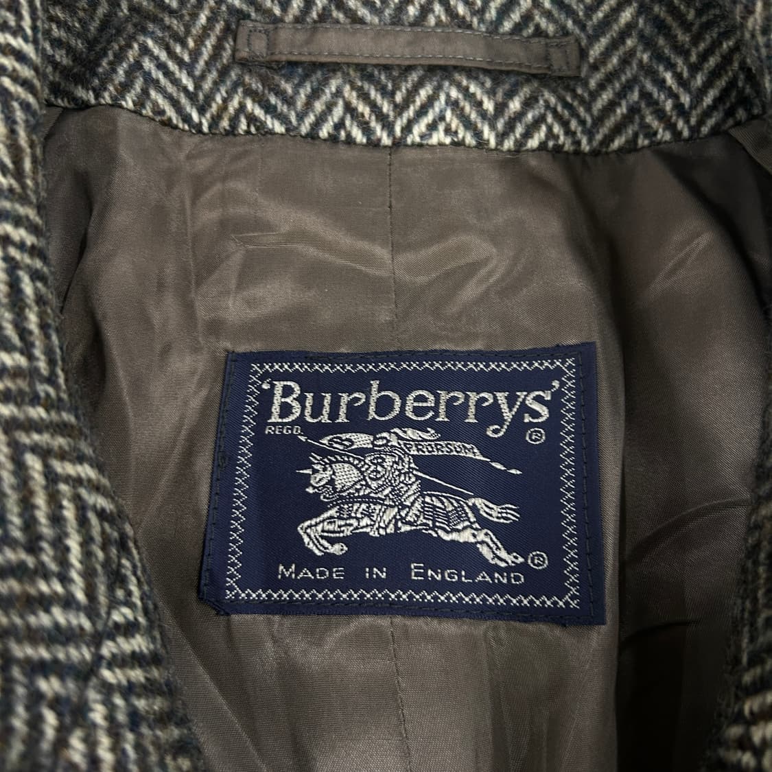 버버리 헤링본 리얼 정품 트위드 코트 L 상품이미지2