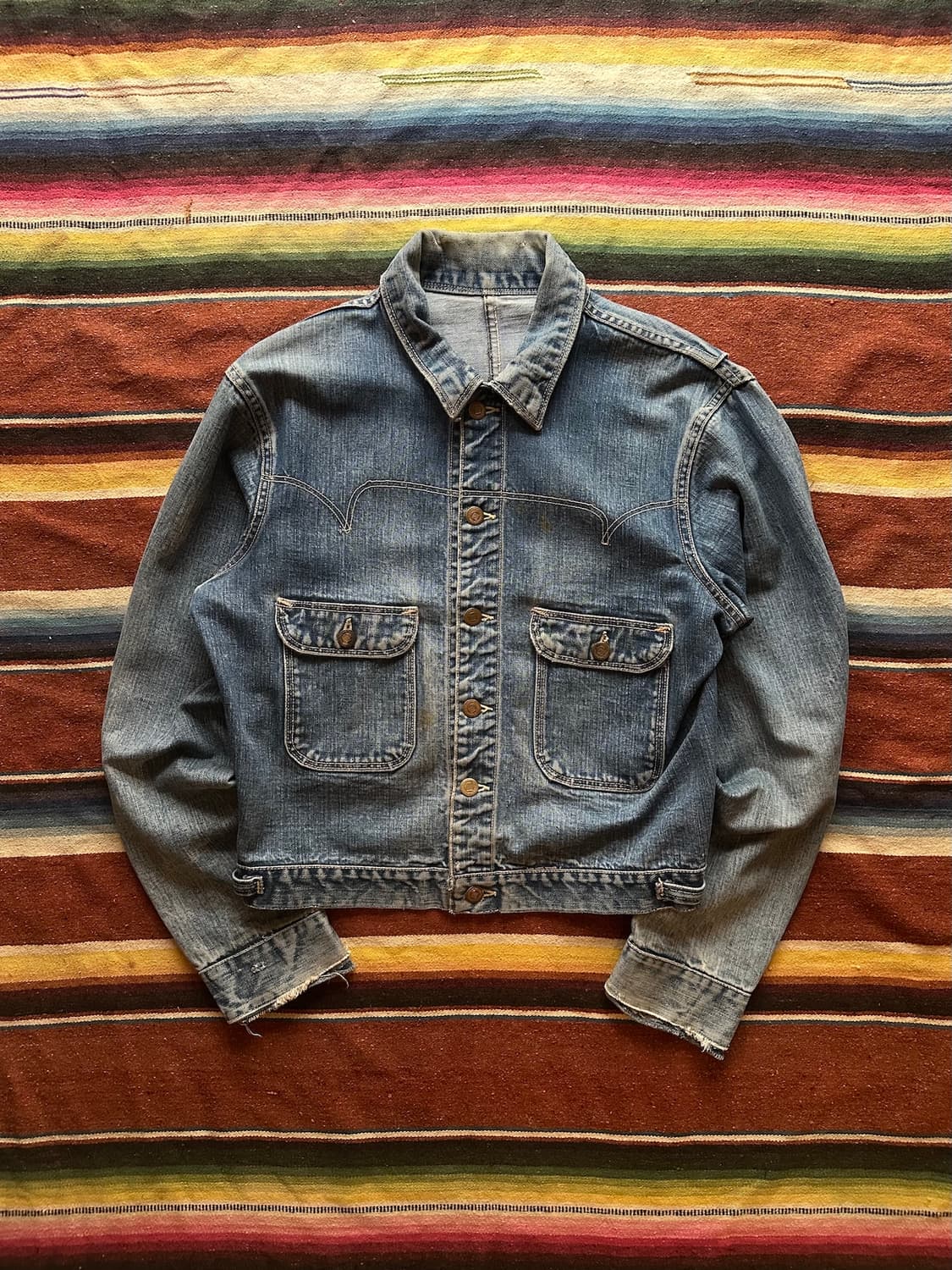 50s USA 빈티지 Made well 웨스턴 데님 자켓 상품이미지1