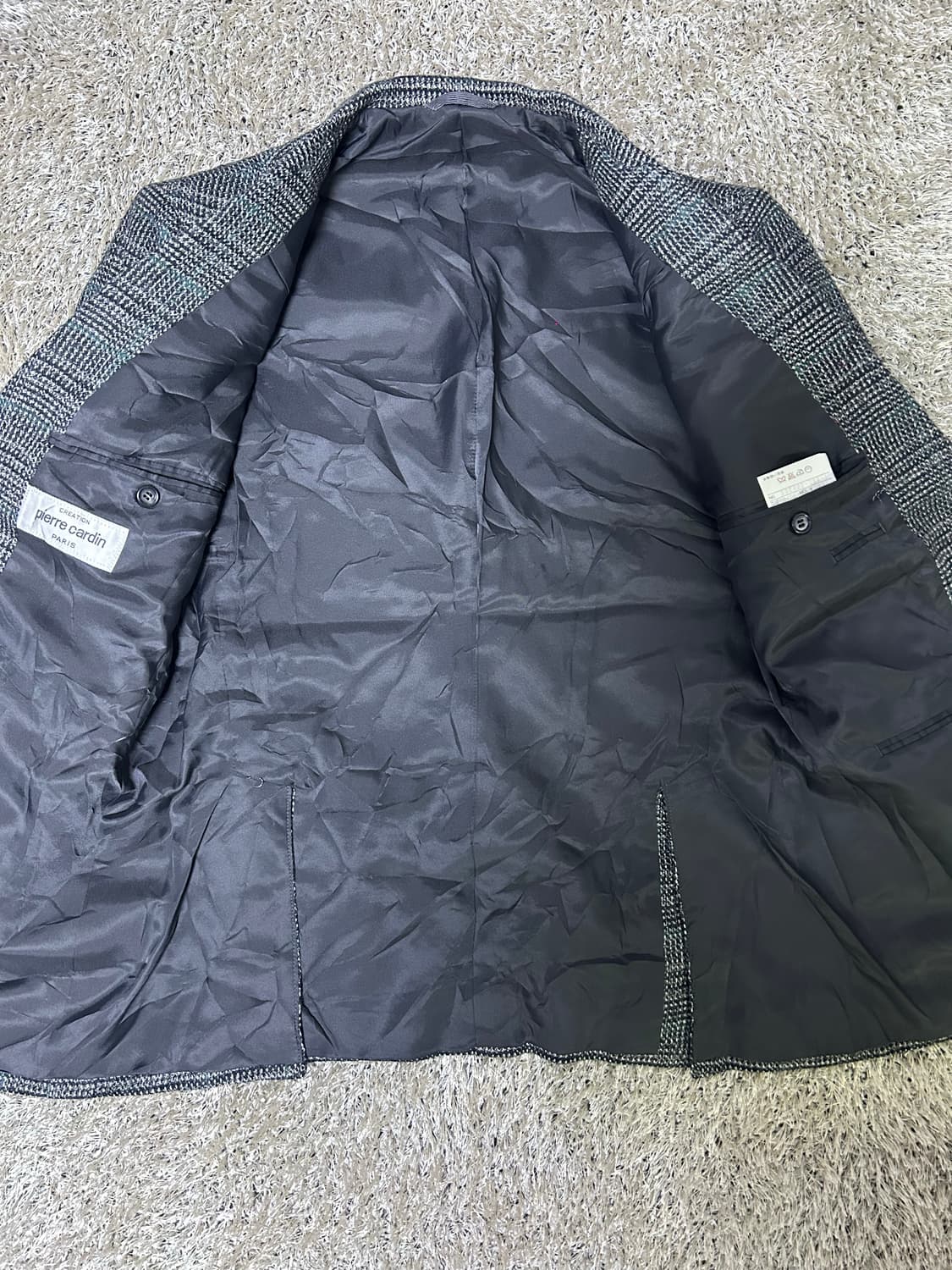 일제 피에르가르뎅 체크 울 블레이저 105 상품이미지6