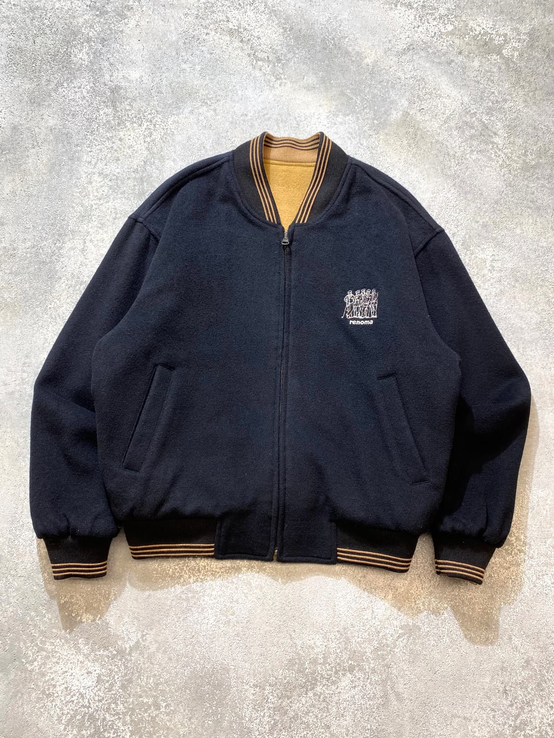 [M] 90s renoma sport 레노마 리버서블 울 블루종 상품이미지2