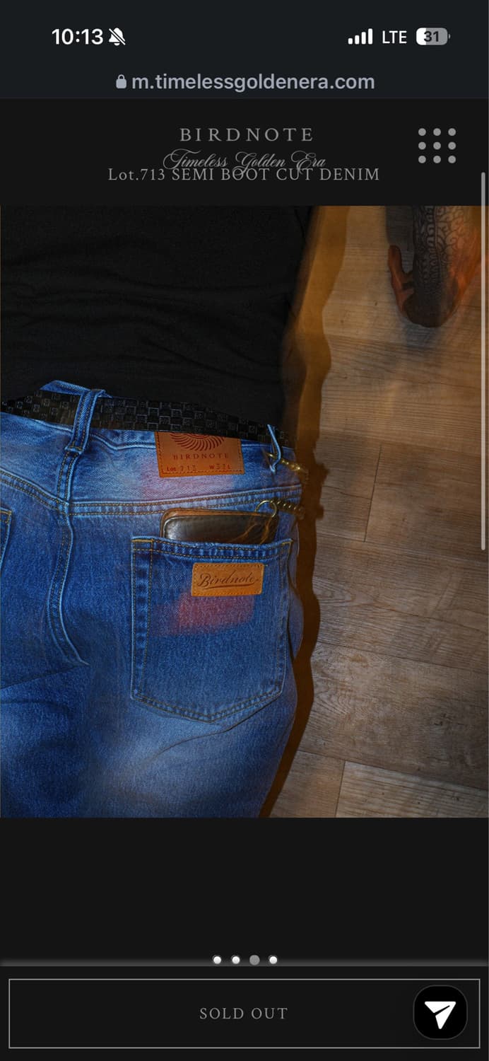 Birdnote Lot.713 SEMI BOOT CUT DENIM 상품이미지2