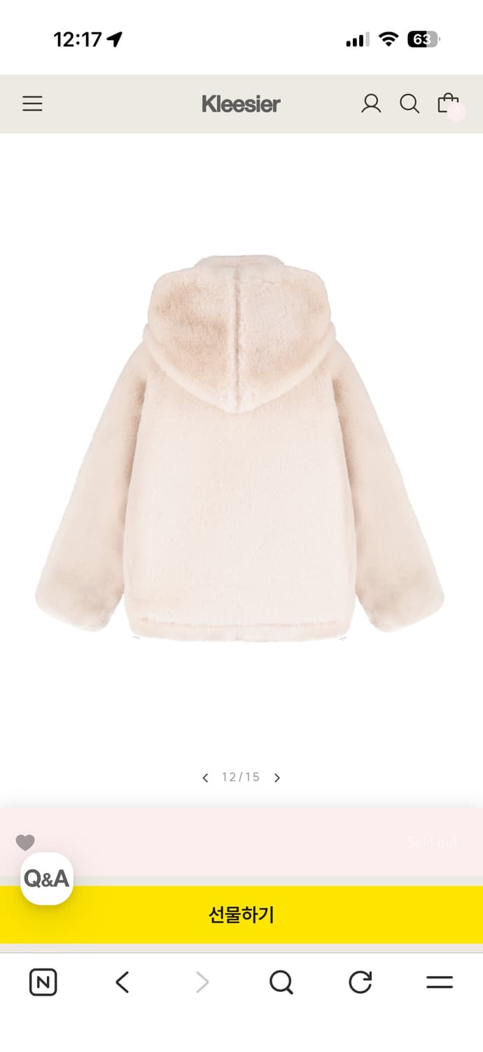 새상품)) 클리시어 피치 푸딩 퍼 자켓 핑크 상품이미지2