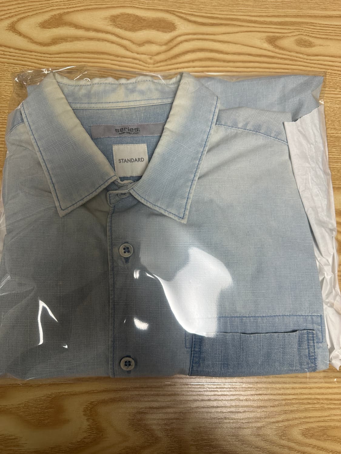 시리즈 남성 연청 워싱 데님 셔츠(100)    상품이미지7