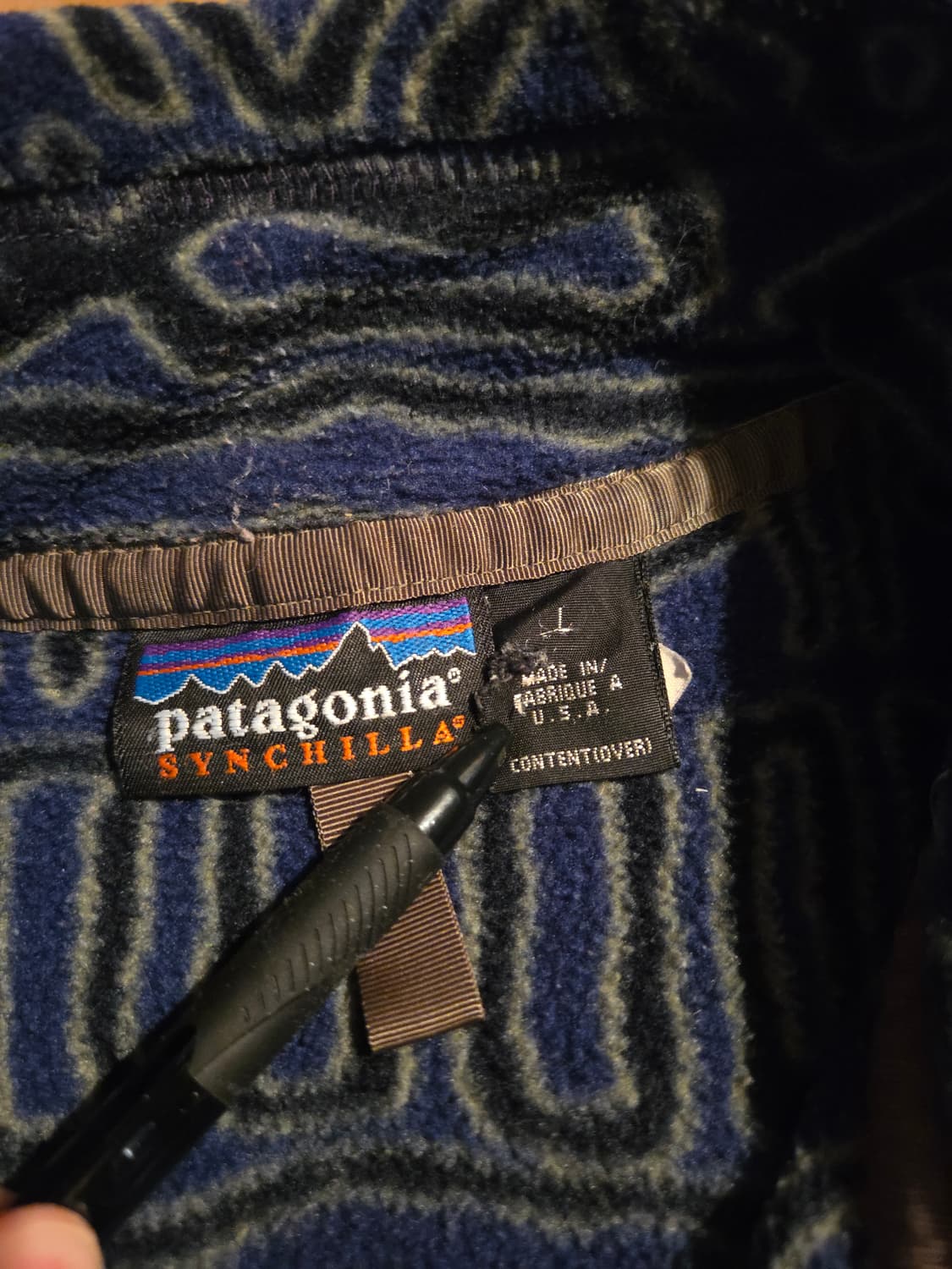 (L)Rare파타고니아 90s Usa 블루스톰 악어 신칠라 상품이미지4