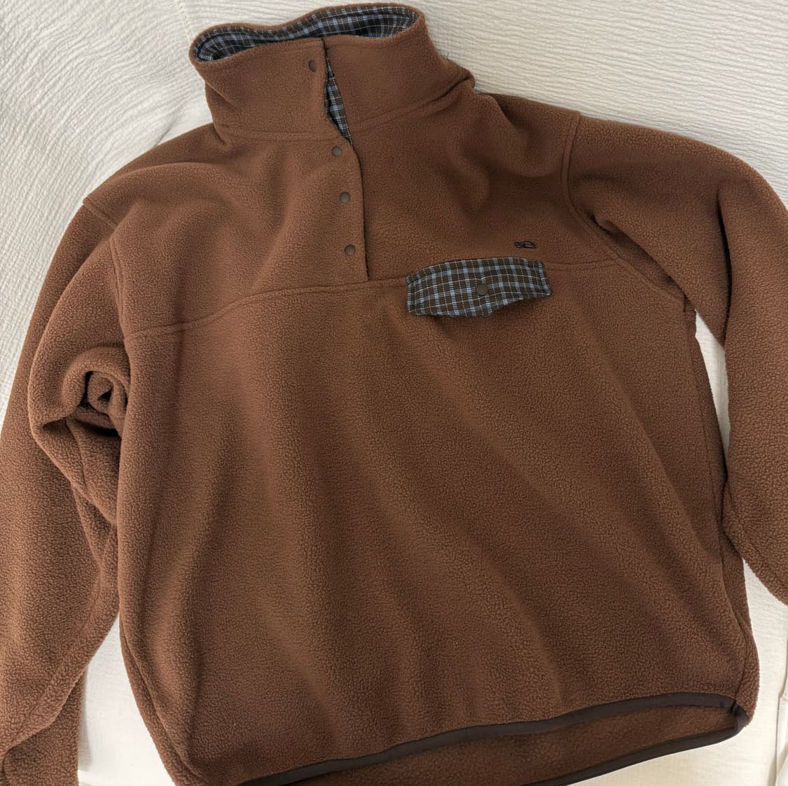 엔조블루스 레트로 스냅 플리스 아노락 (Brown) 상품이미지3