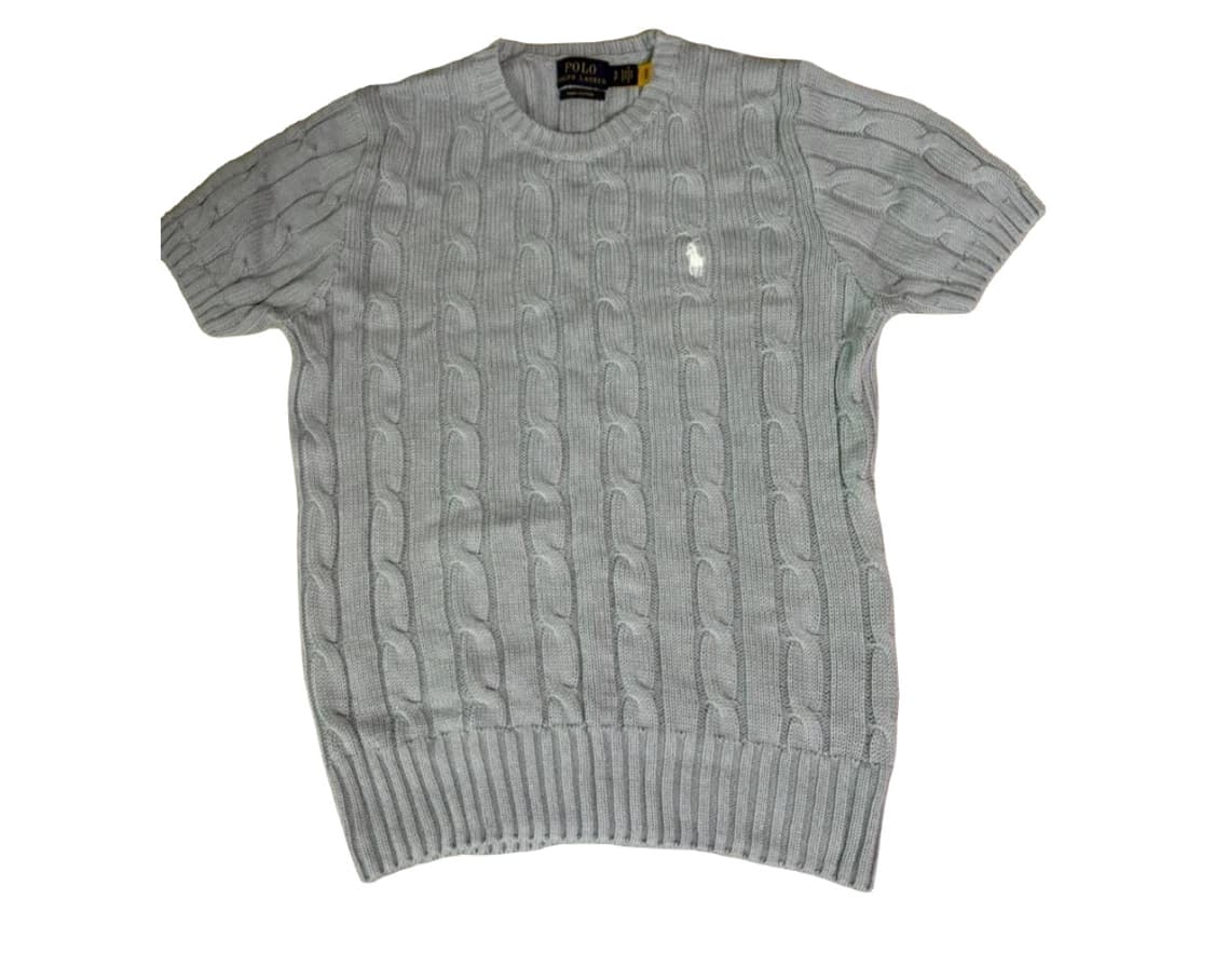 폴로 랄프로렌 케이블 반팔 소라색 니트 상품이미지1