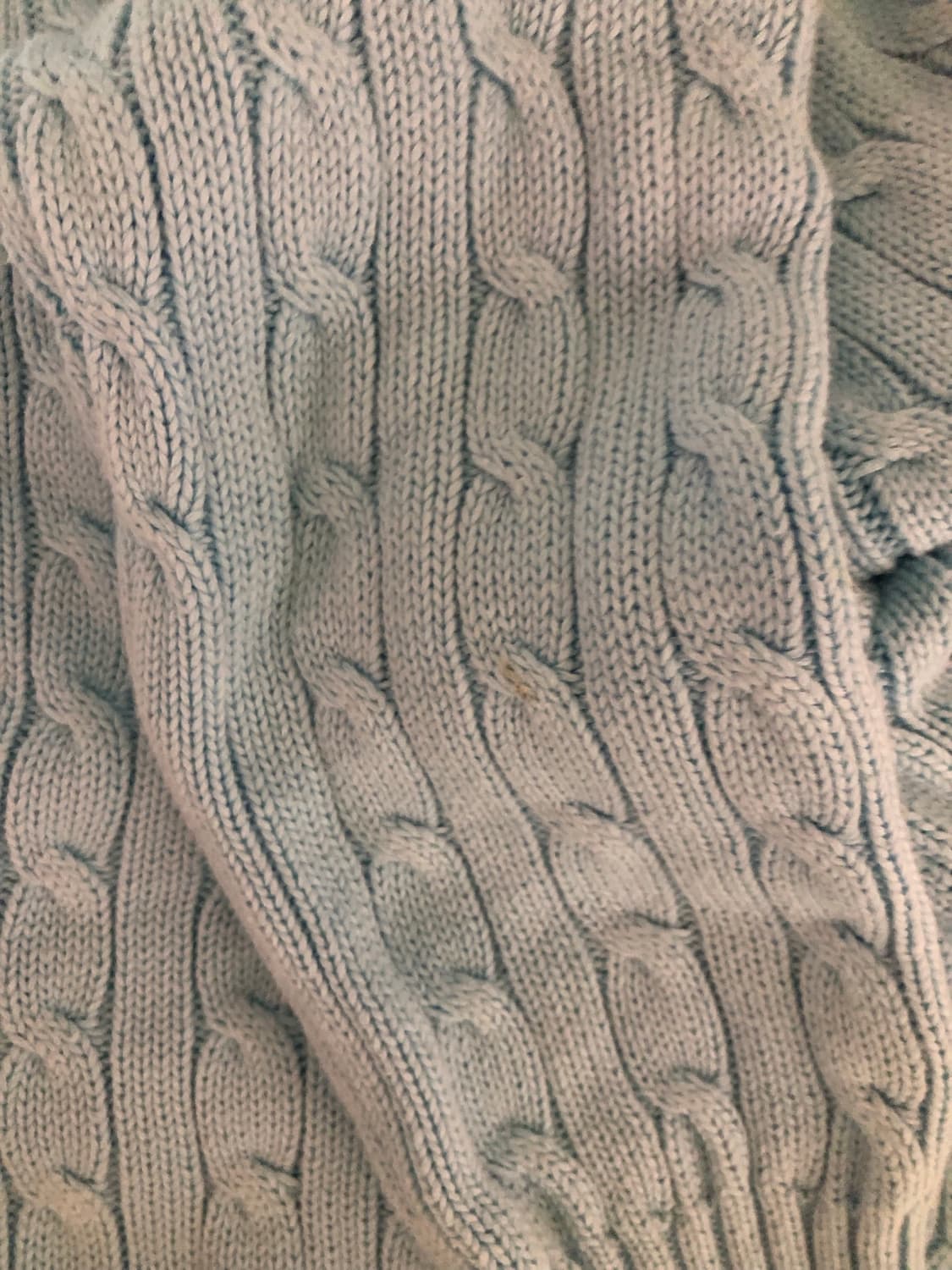 폴로 랄프로렌 케이블 니트 하늘색 L 상품이미지4