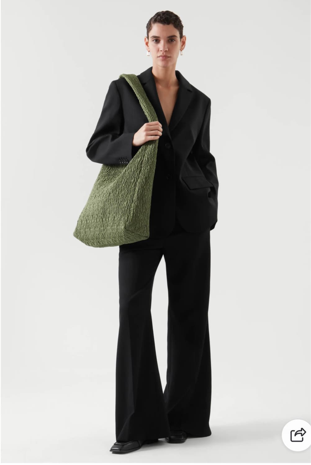 cos 정품 스모크드 오버사이즈 쇼퍼백 숄더백 클러치 가능 주름 퀼팅 상품이미지2