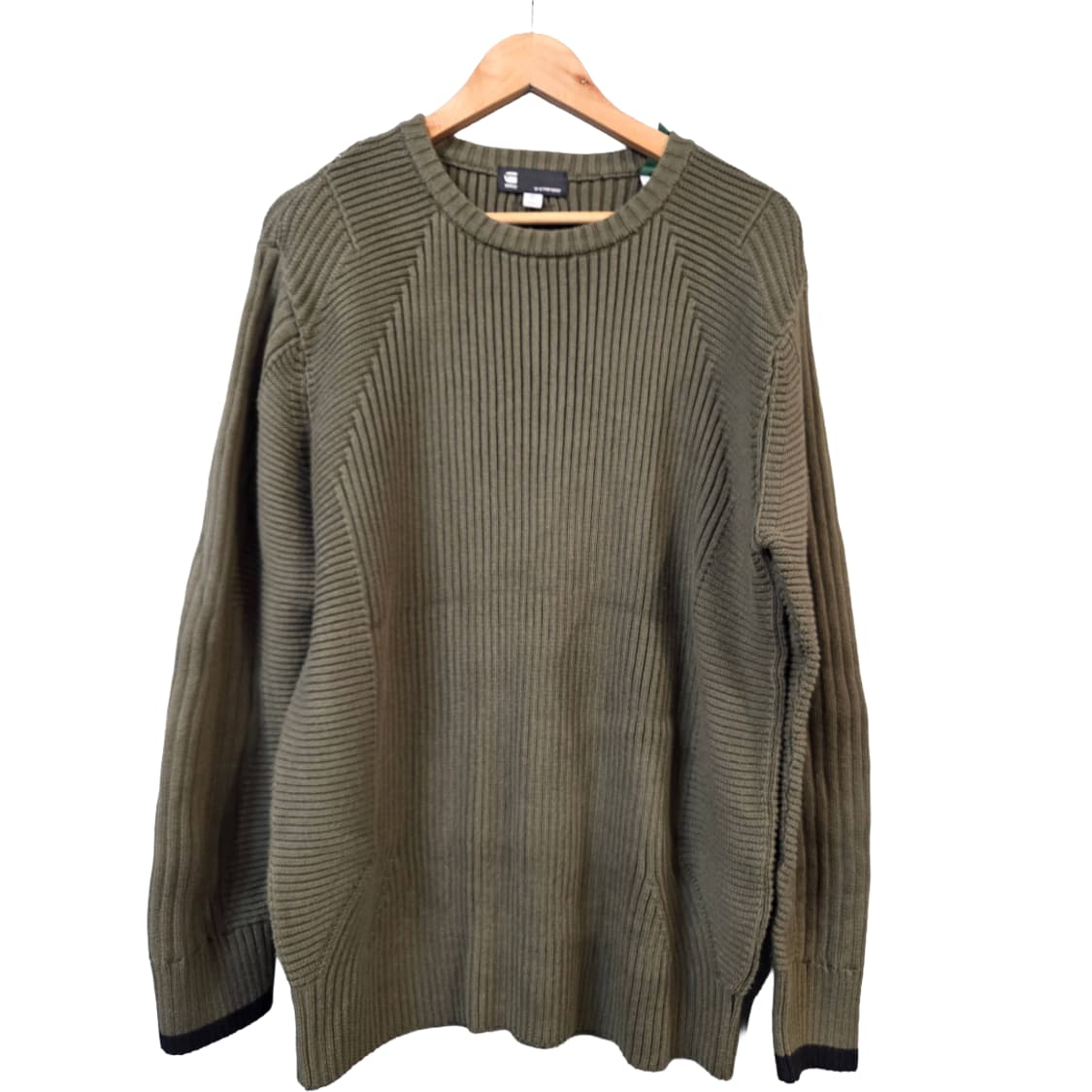 (특가)G-Star RAW 골지 니트 스웨터 카키(XL) 상품이미지1