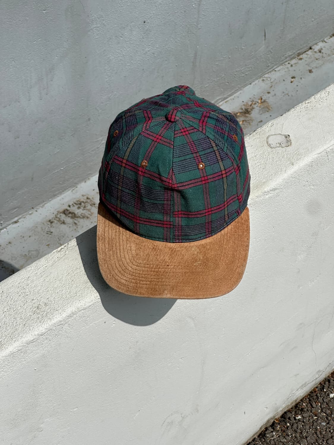 [F] GCC 타탄체크 스웨이드 빈티지 스냅백 모자 상품이미지1