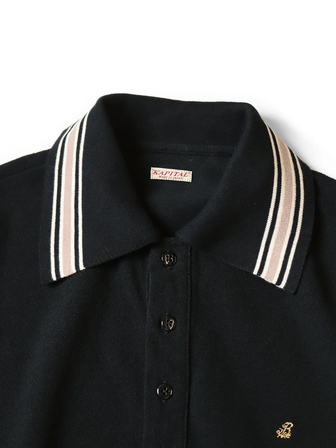 캐피탈 피케 랑글 컬러 레트로 폴로 블랙 2 EK1507LCA 상품이미지3