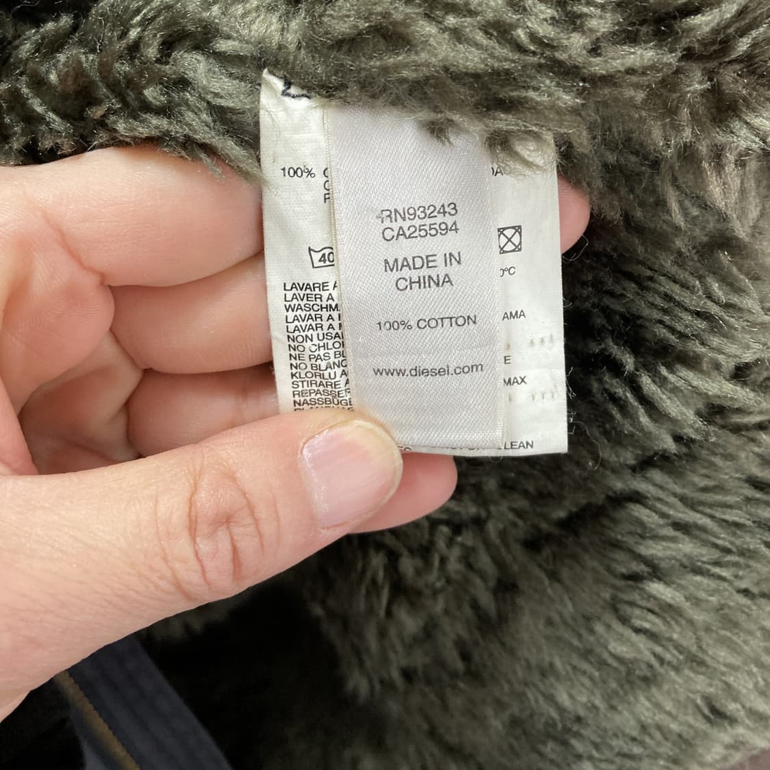 디젤 정품 빈티지 남성안감털자켓 그레이 S  상품이미지5