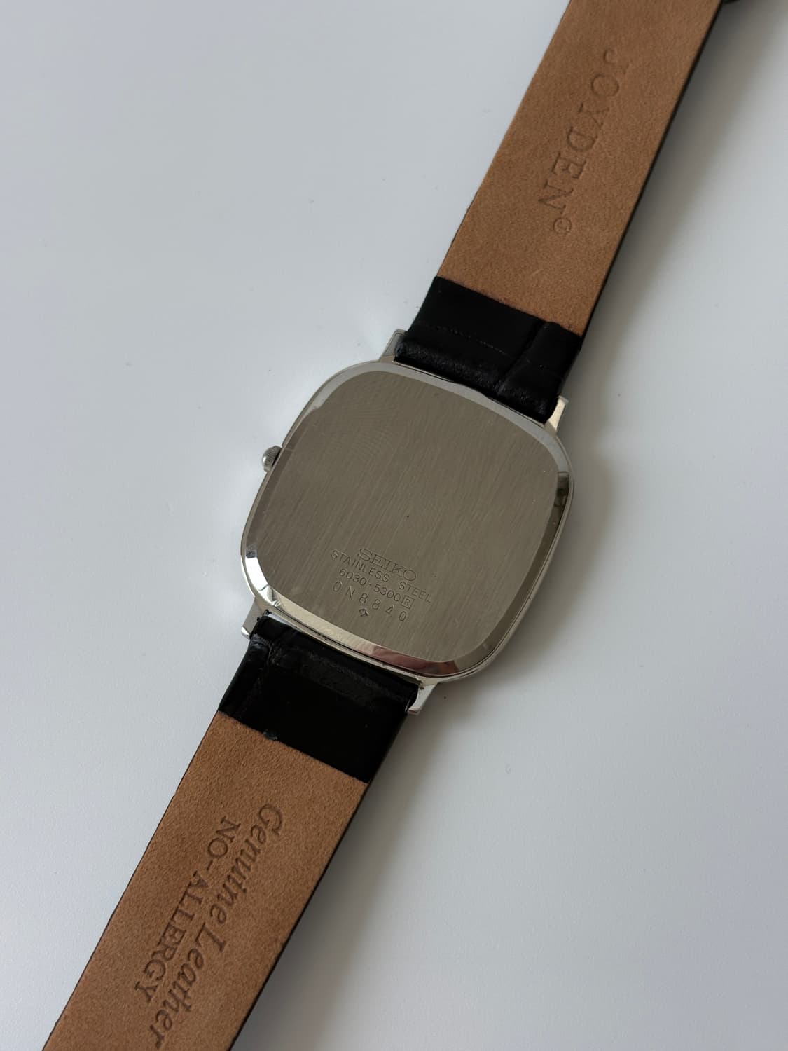 세이코 1980년대 Chariot 린넨 다이얼 실버 스퀘어 쿼츠 남성 상품이미지5