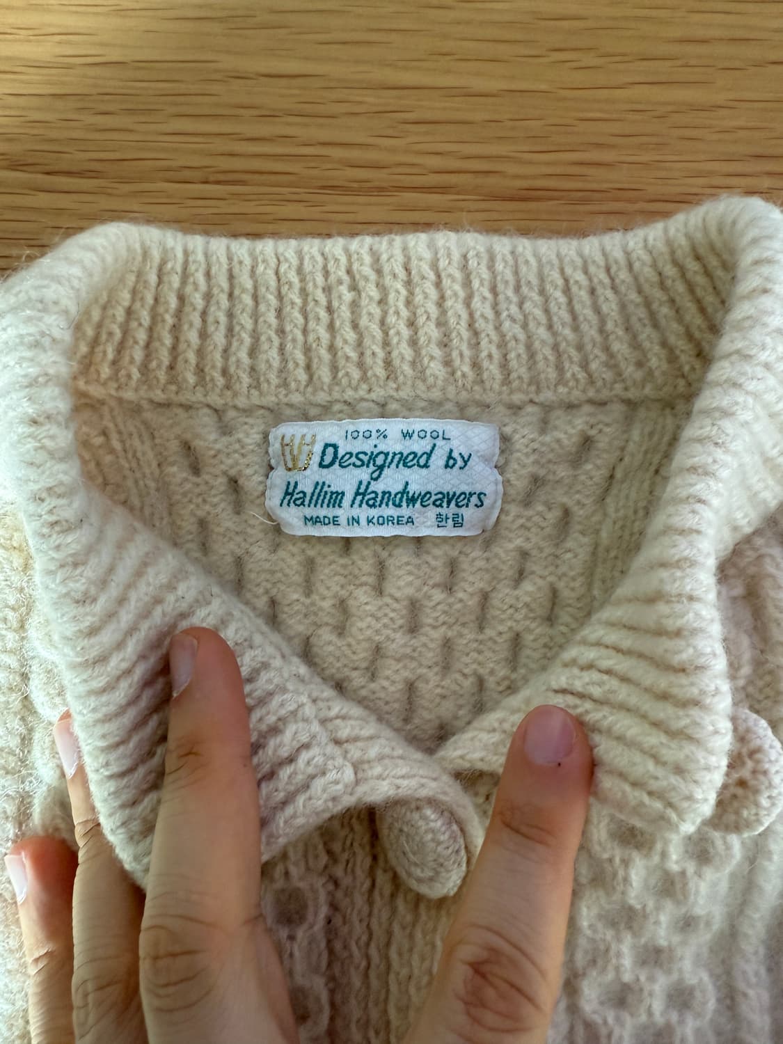 한림(Hallim) 핸드메이드 울 니트 가디건 상품이미지5