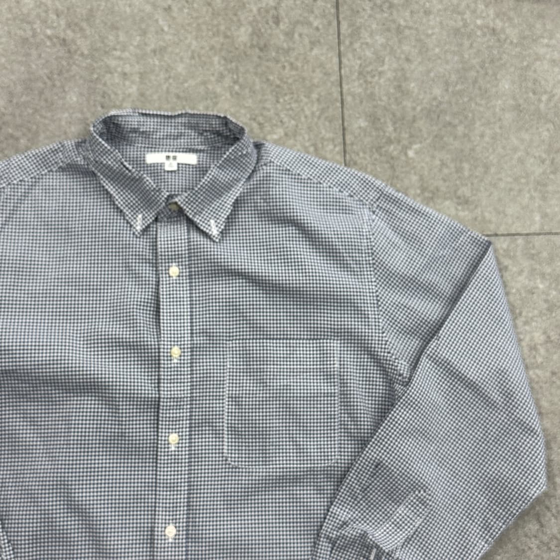 새상품급 유니클로 블루셔츠 상품이미지4