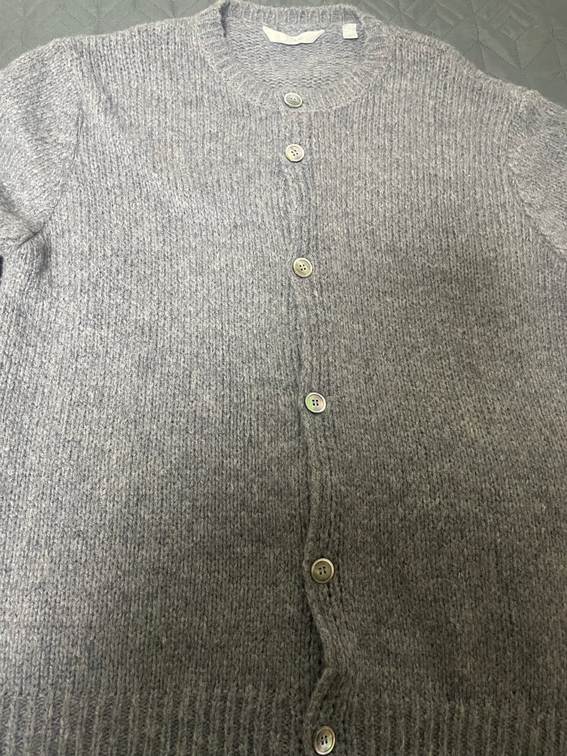 주앙옴므 모헤어 라운드넥 가디건 쉐도우 그레이 L 1회착용 상품이미지5