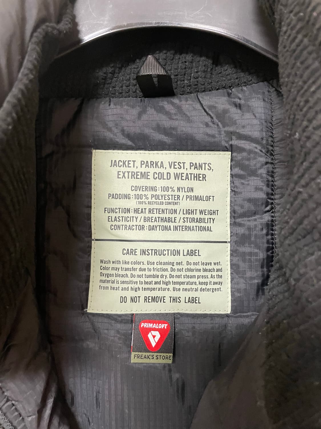 프릭스스토어 레벨7 블랙 판매 프리마로프트 ecwcs 상품이미지2