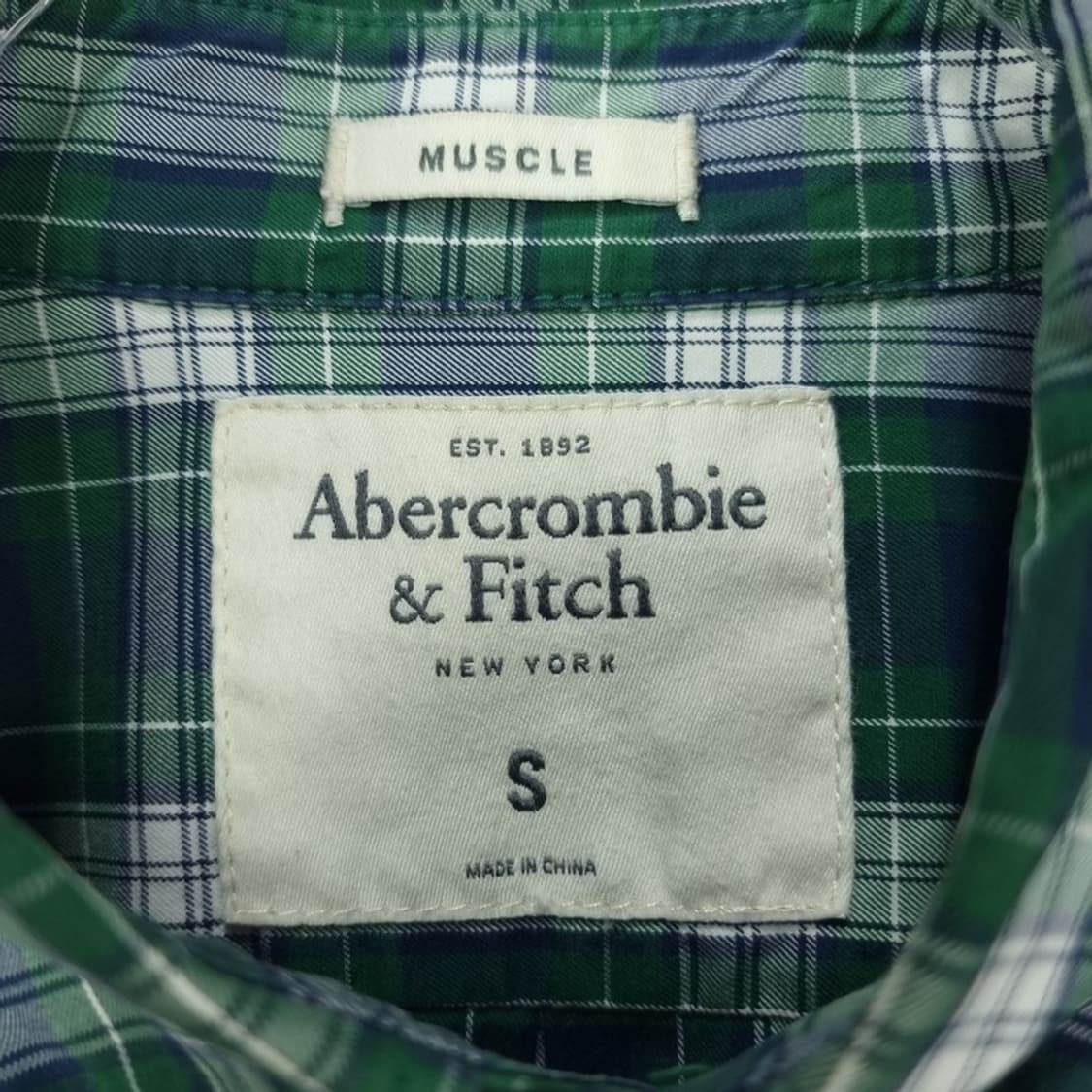 [아베크롬비] 로고 자수 체크 셔츠 M19376 상품이미지7