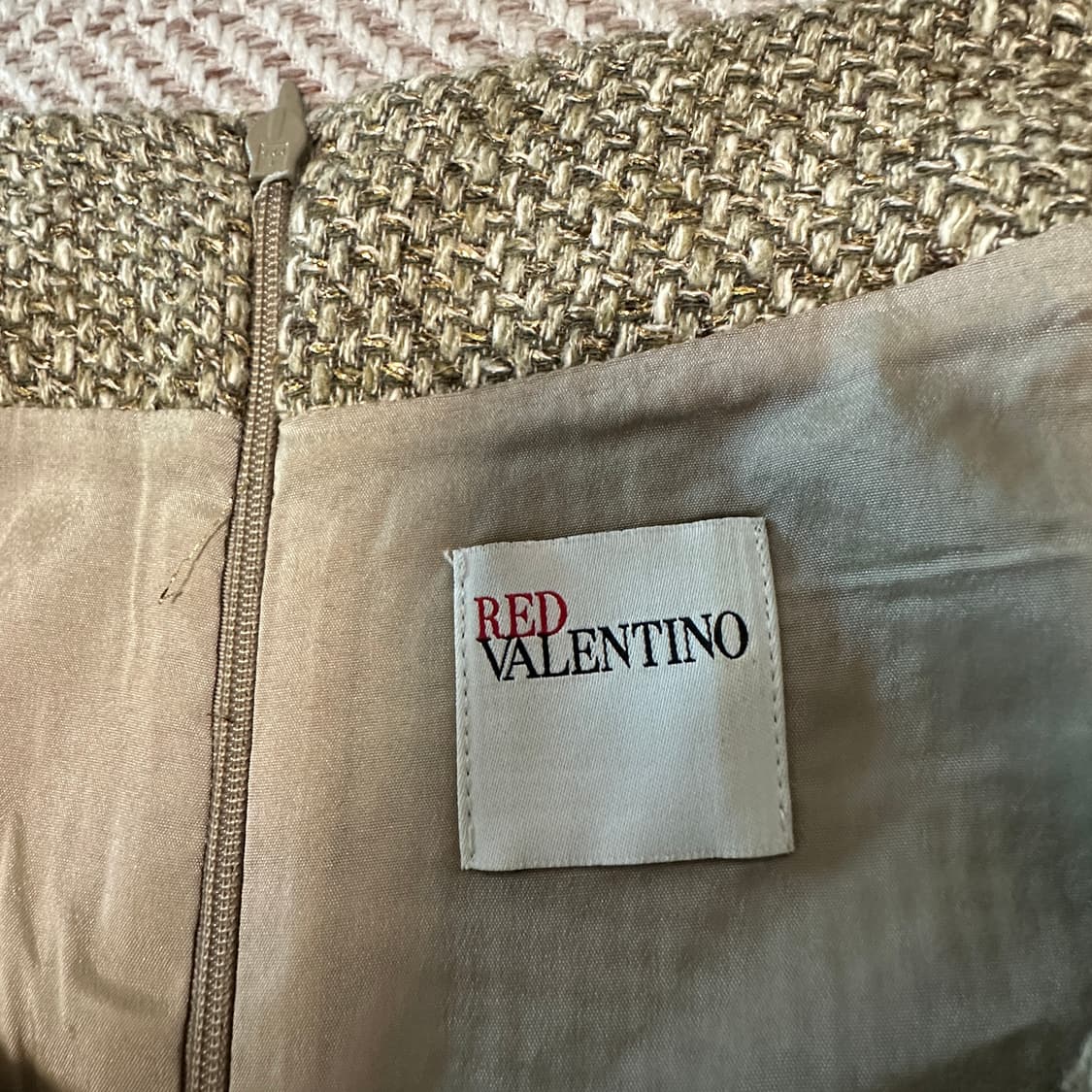 VALENTINO red italy made tweed onepiece 상품이미지3
