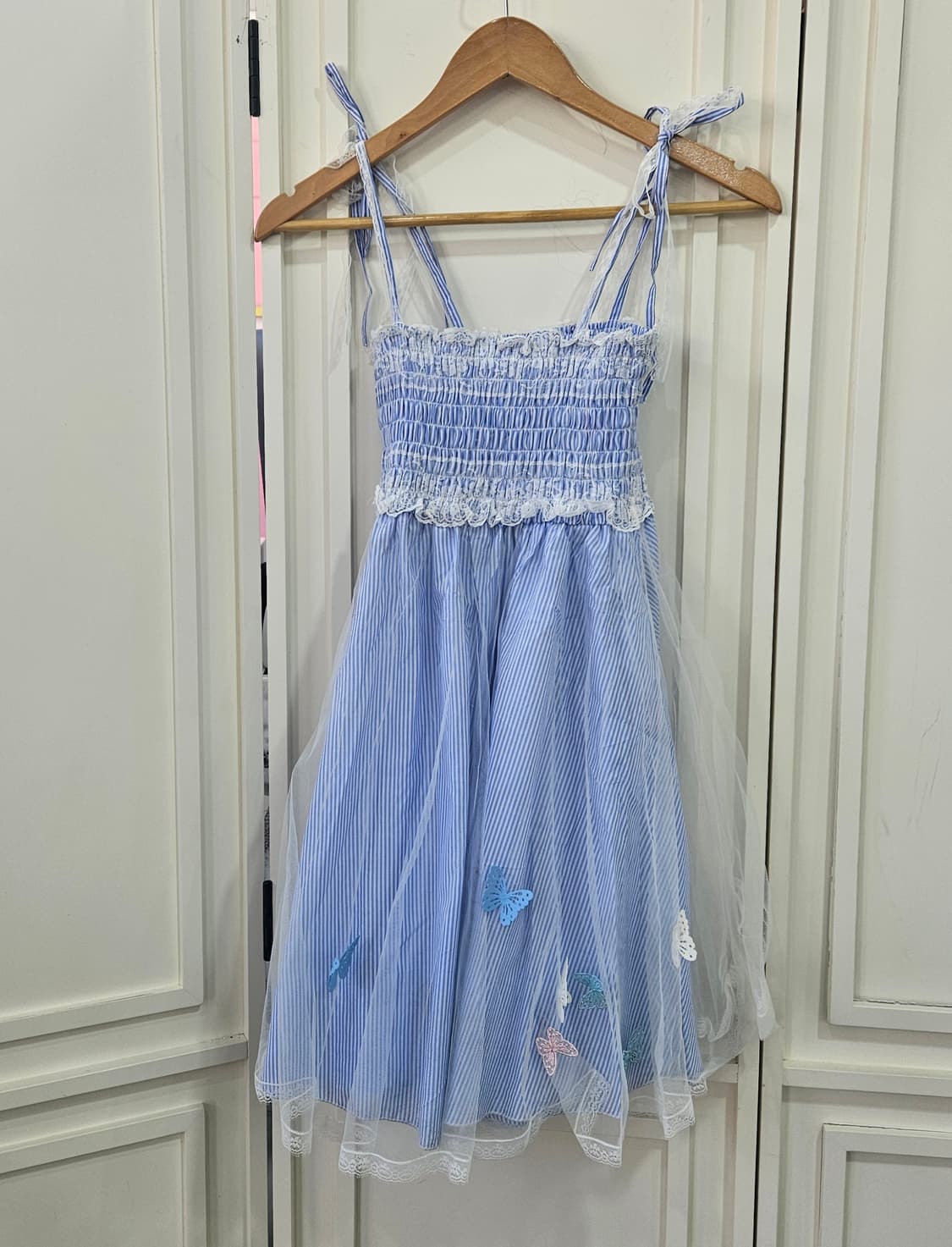 시크릿허니(Secret Honey) 버터플라이 튤 원피스 상품이미지1