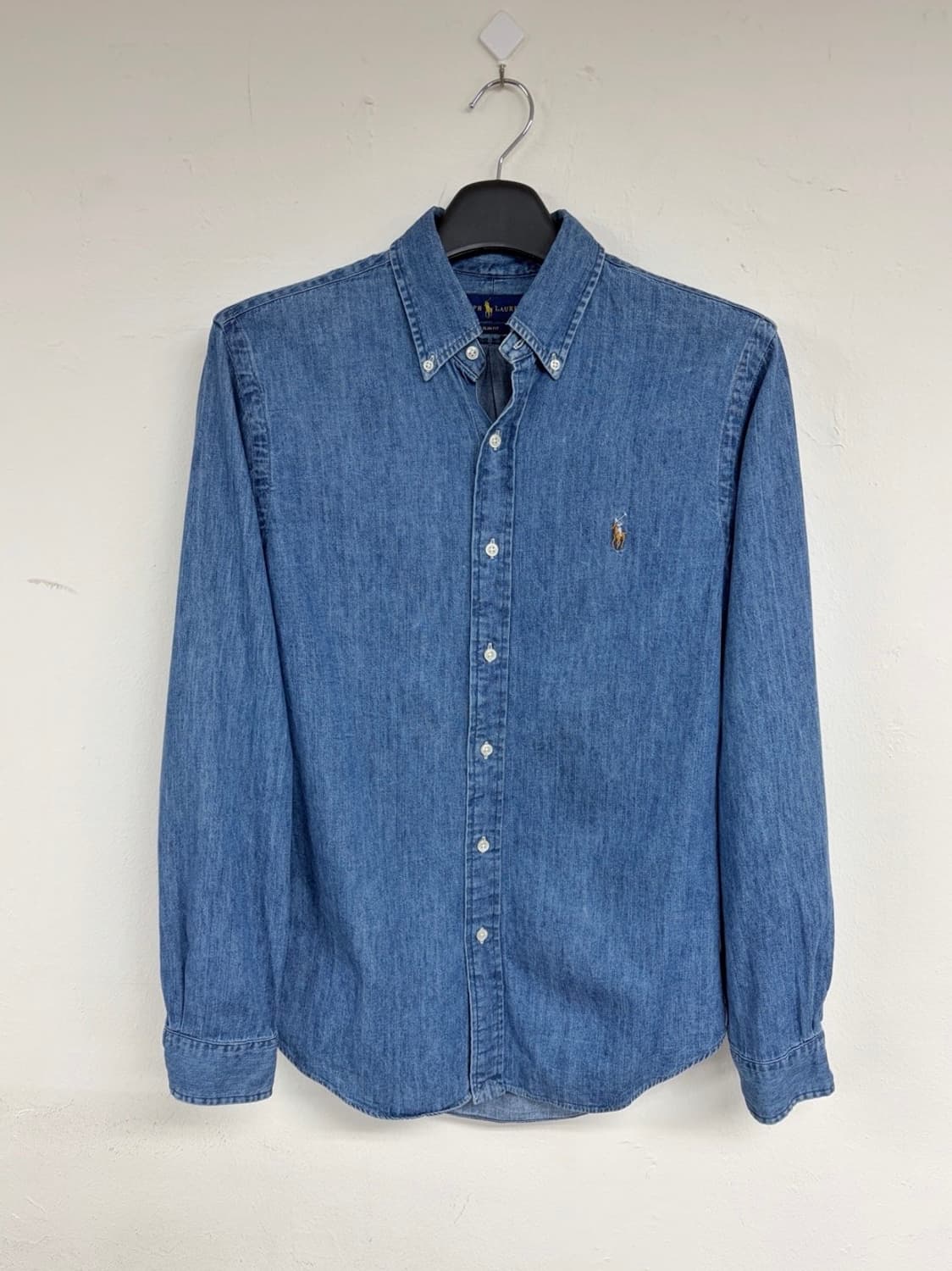 폴로 랄르포렌/ 샴브레이 데님 셔츠 슬림핏/ M 상품이미지1