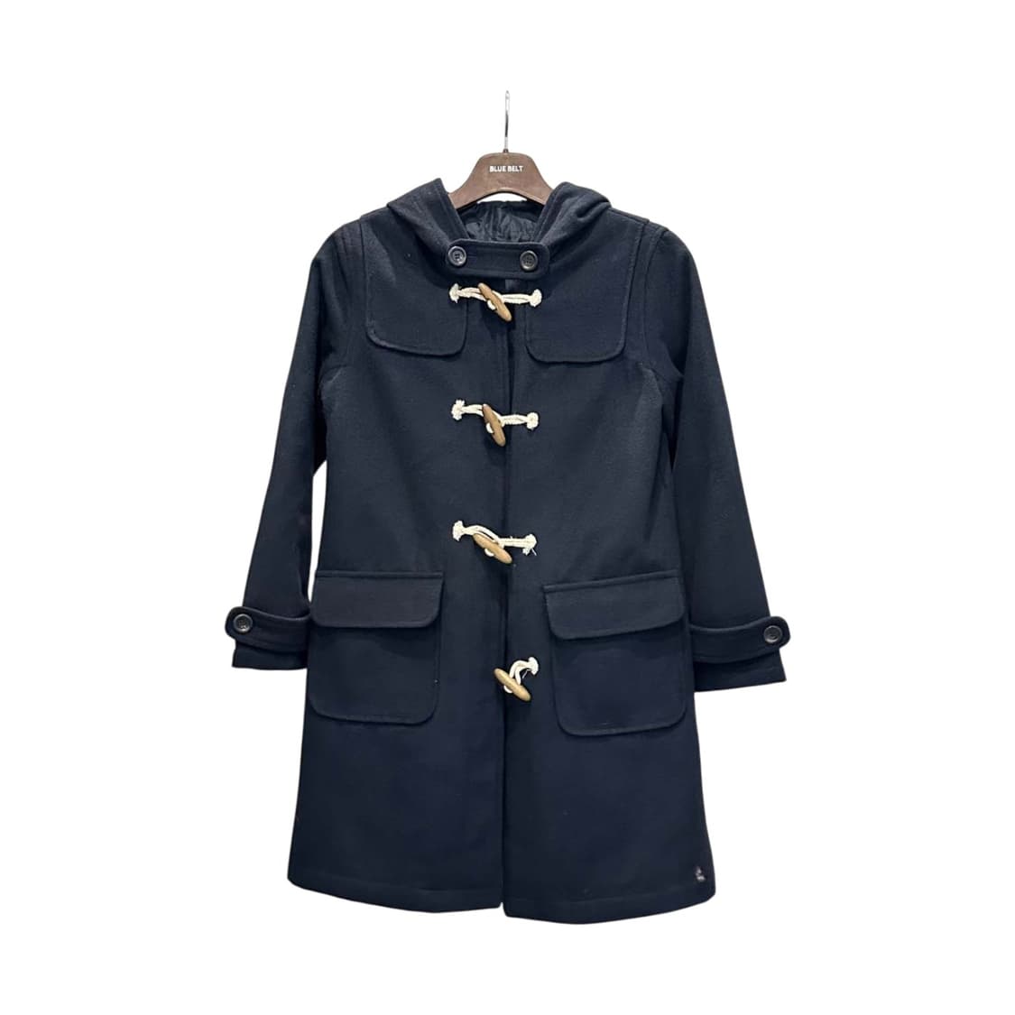 PN VINTAGE 떡볶이 후드 코트 투포켓 토글 버튼 디테일 네이비 상품이미지1