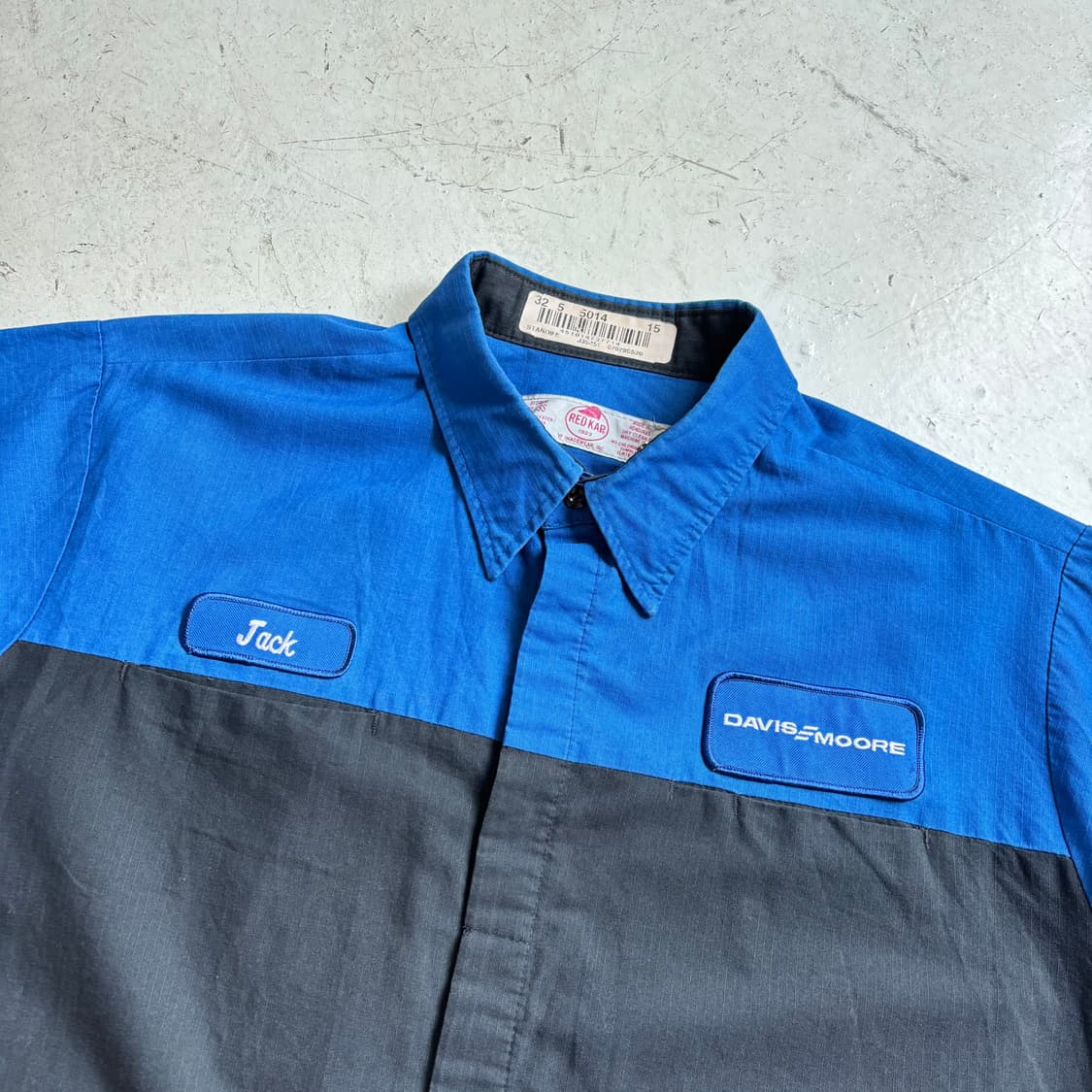 00s 레드캡 빈티지 서비스 워크 반팔셔츠 2XL 상품이미지4