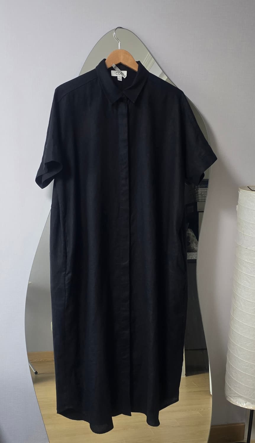 코스 린넨 롱 원피스 블랙  상품이미지1