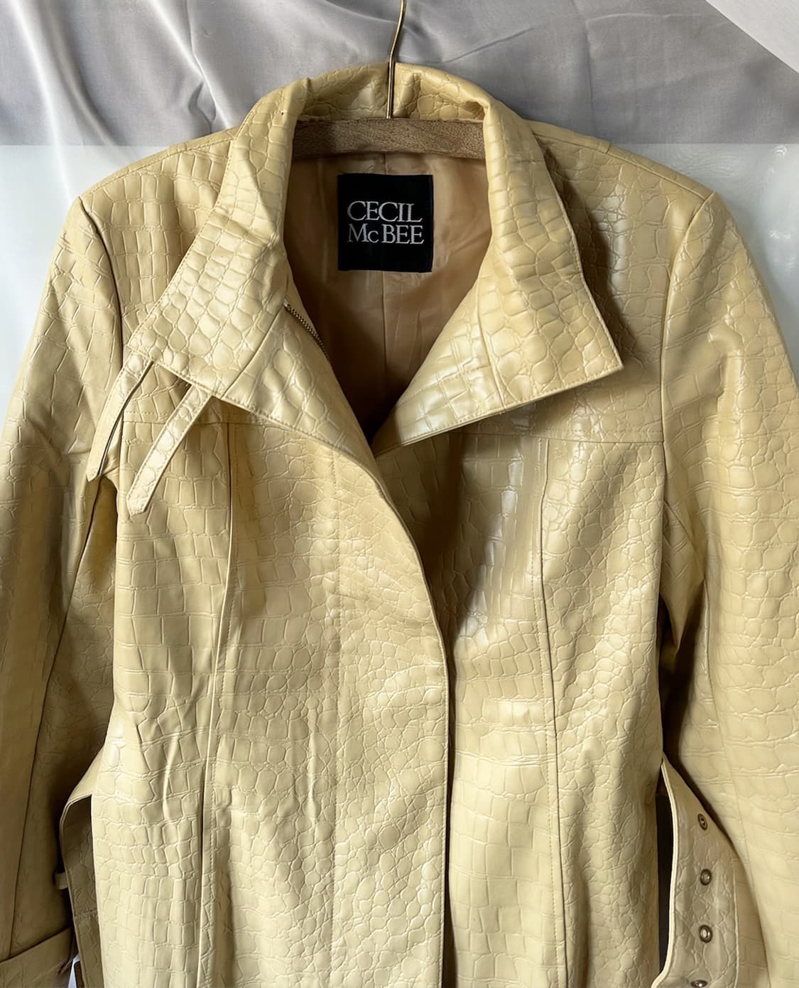 CECIL MCBEE faux leather trench coat 상품이미지9