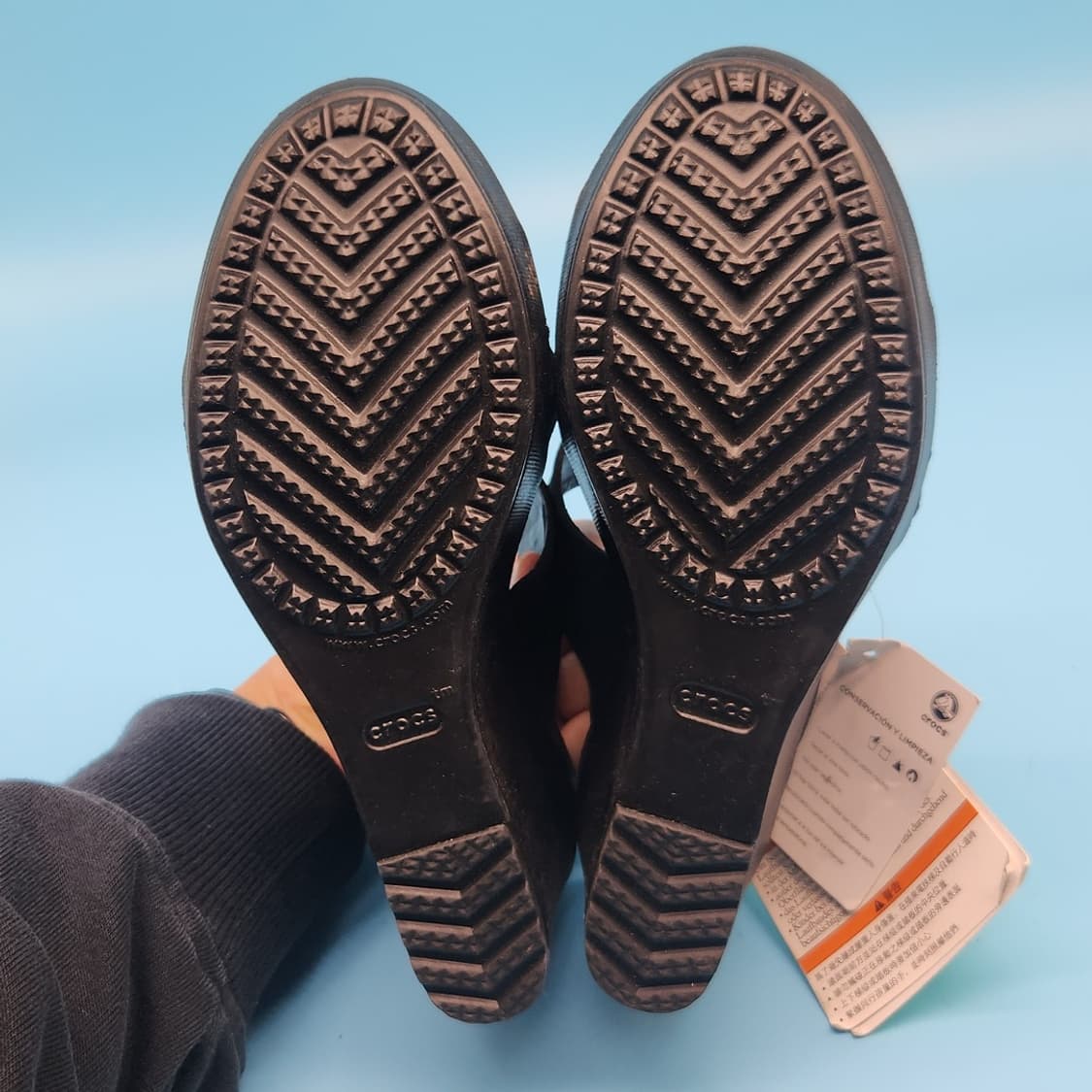 o새상품 크록스 레이 웨지힐 230 굽8 상품이미지3