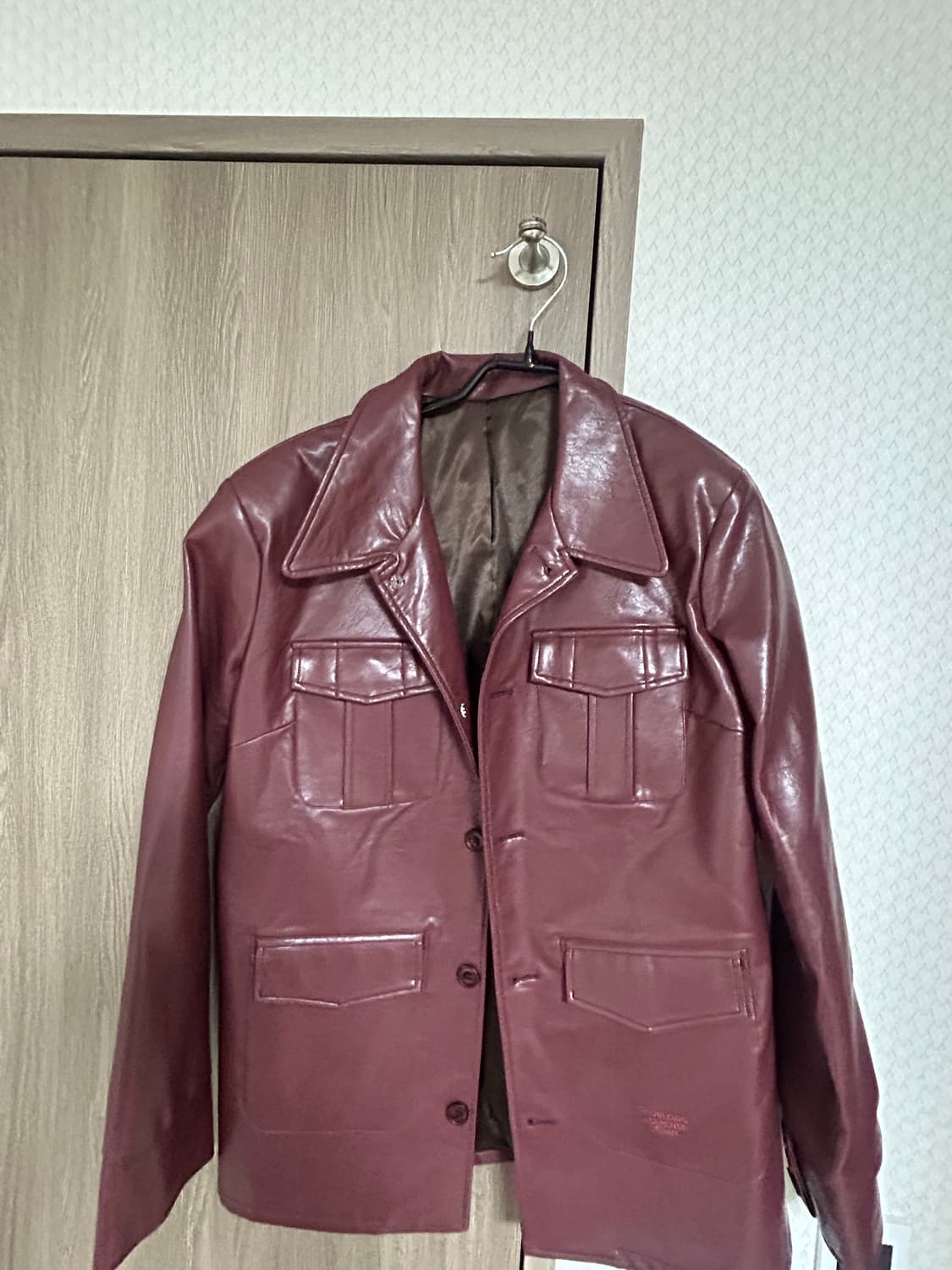 배드블러드 70s 레더자켓 버건디 상품이미지5