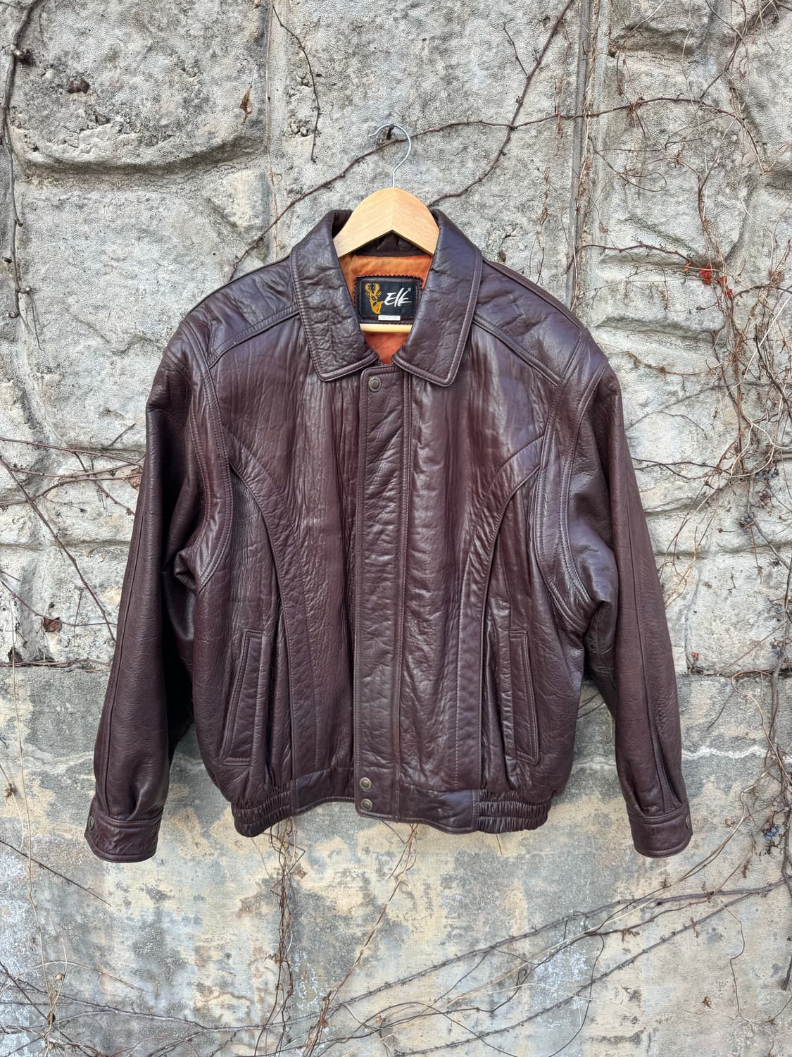 8-90s 국내생산 양가죽 봄버 자켓 형사느낌 상품이미지1