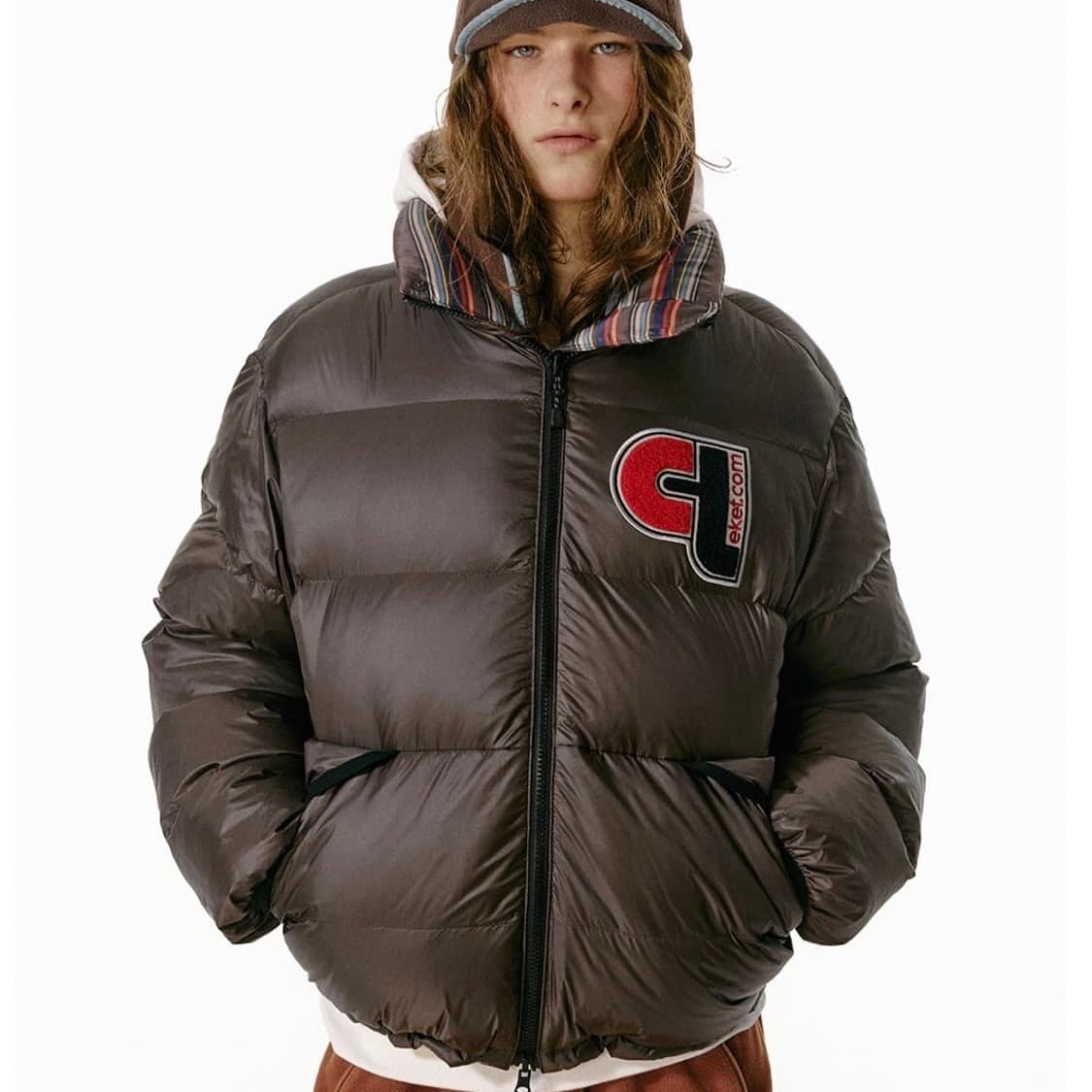 테켓 리버시블 패딩 브라운 S사이즈 상품이미지1