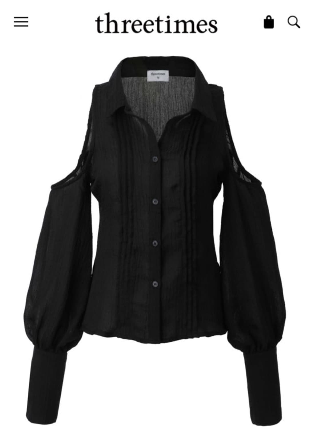 쓰리타임즈 자스민 블라우스 셔츠 상품이미지1