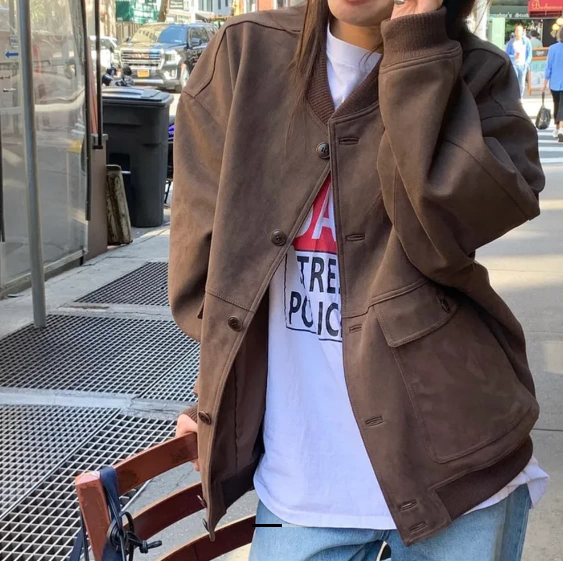 haag 헤이그 papa suede jacket brown 상품이미지3