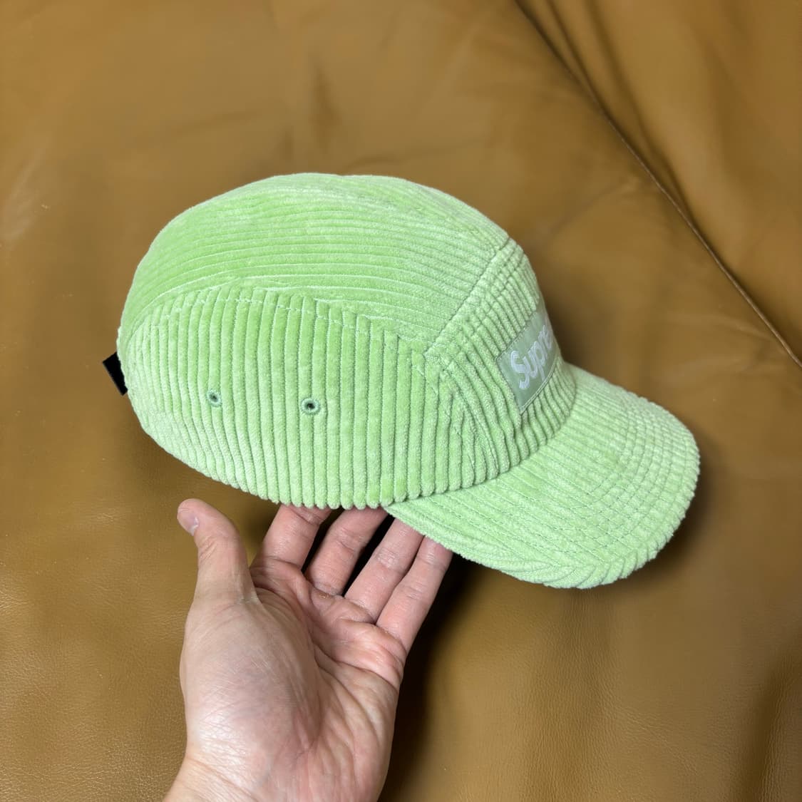 슈프림 캠프캡 모자 박스로고 코듀로이 민트 상품이미지3