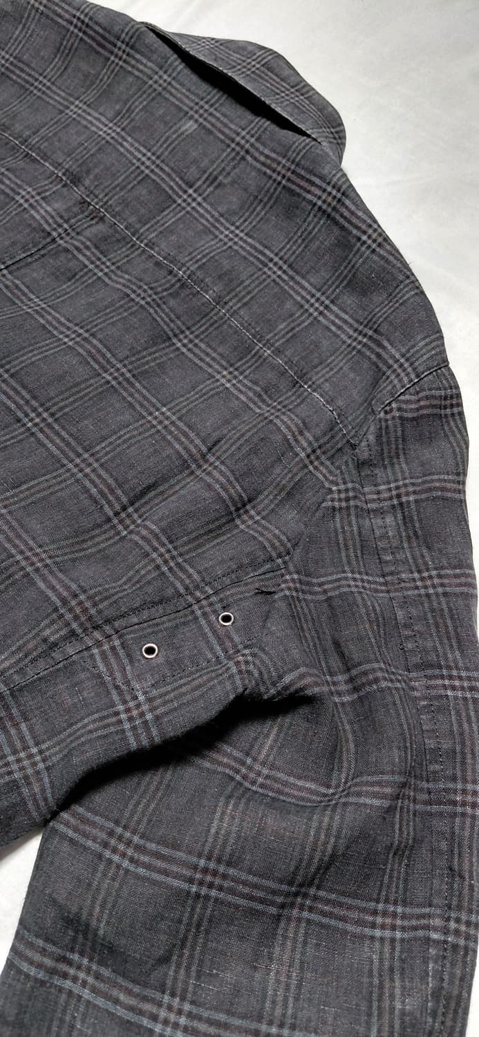 [L] 인터메조 x 이탈리아 EMMETEX 리넨 체크 사파리 자켓 상품이미지9