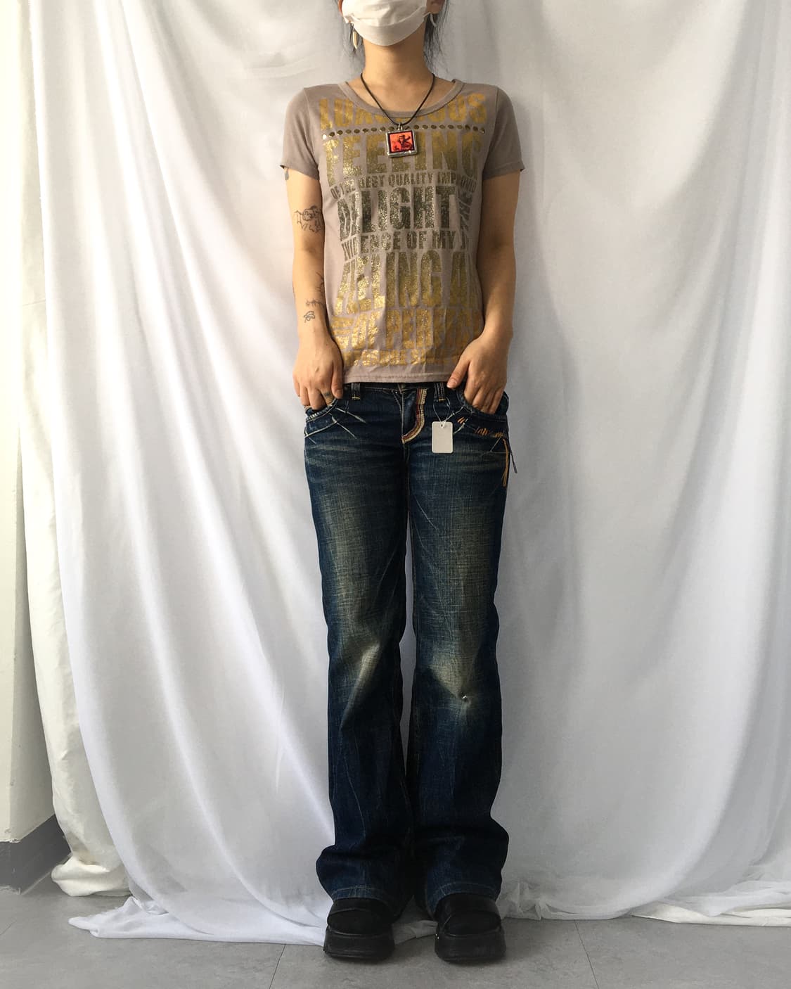 Lettering printing t shirt 상품이미지4