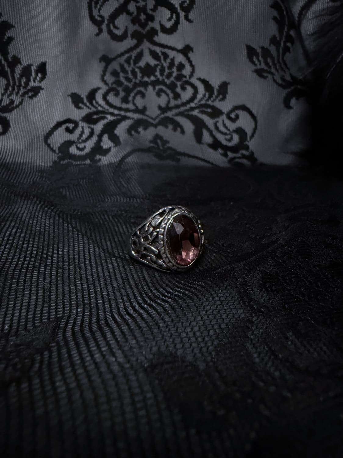 [VINTAGE] ༺ RING 003 고딕 앤틱 와인 루비 실버 반지 상품이미지5