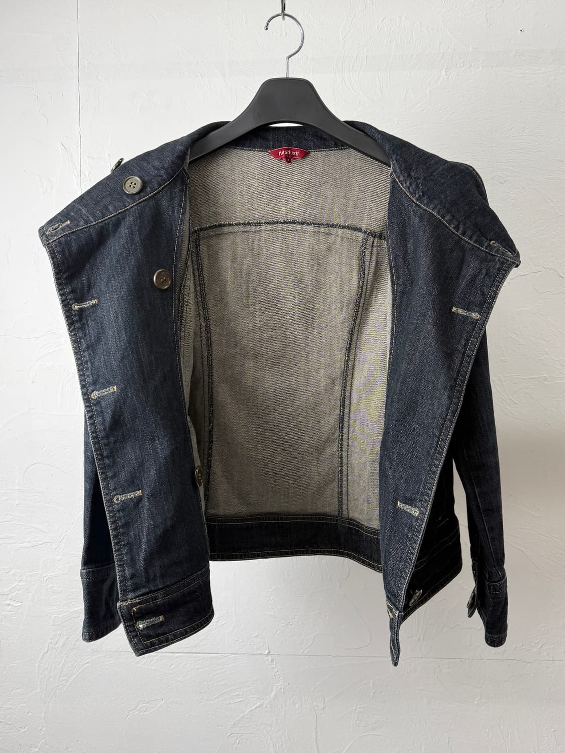 Hushush 더블 브레스트 데님 자켓 상품이미지5